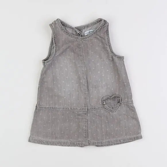 Vertbaudet - robe gris - 6 mois