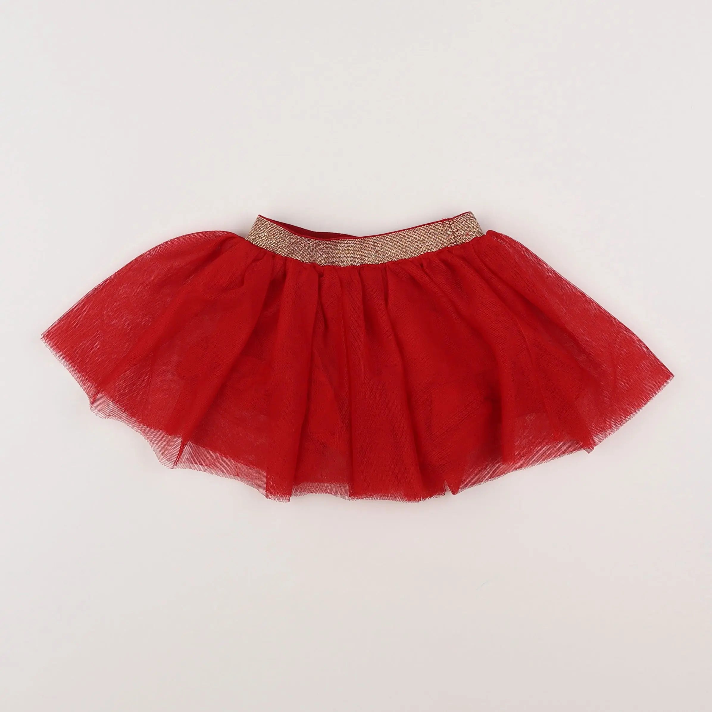 Vertbaudet - jupe rouge - 18 mois