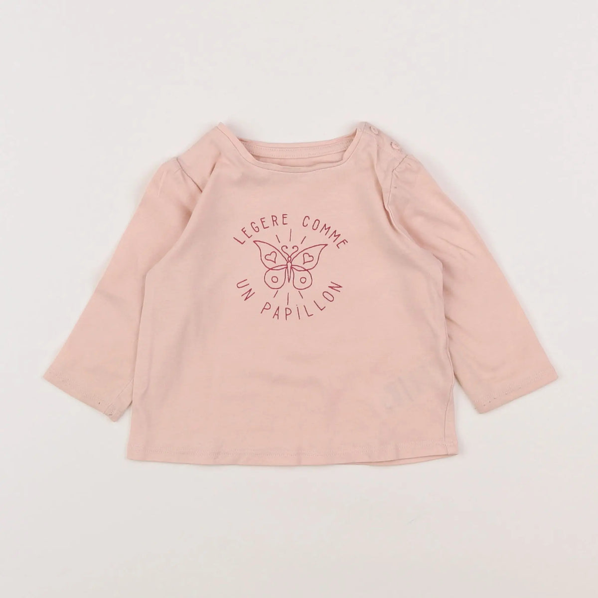 Vertbaudet - tee-shirt rose - 9 mois