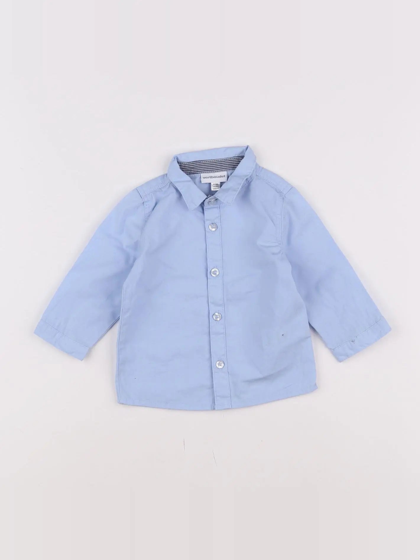 Vertbaudet - chemise bleu - 6 mois