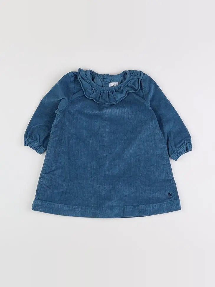 Petit Bateau - robe bleu - 12 mois