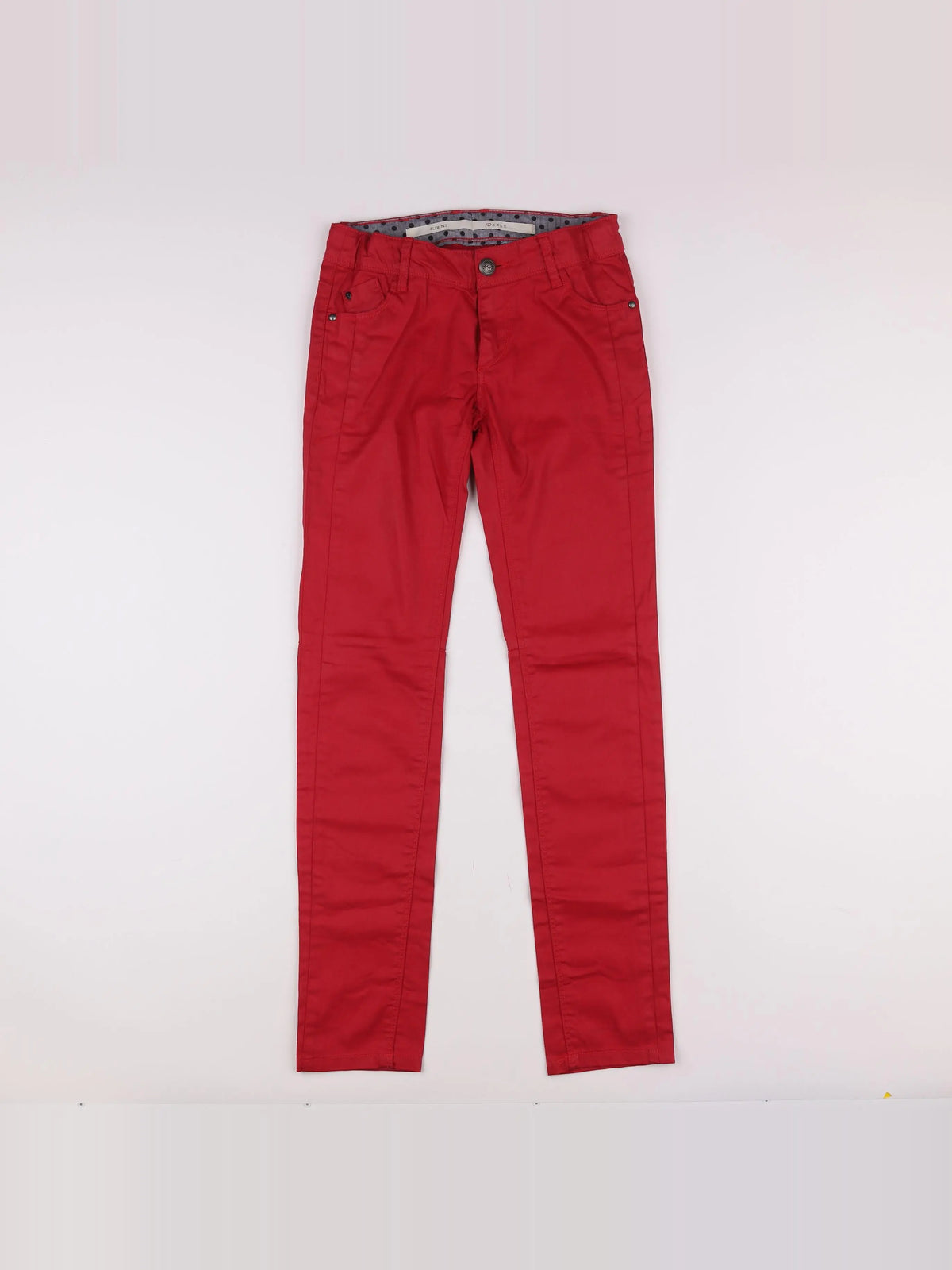 IKKS - jean rouge - 9/10 ans