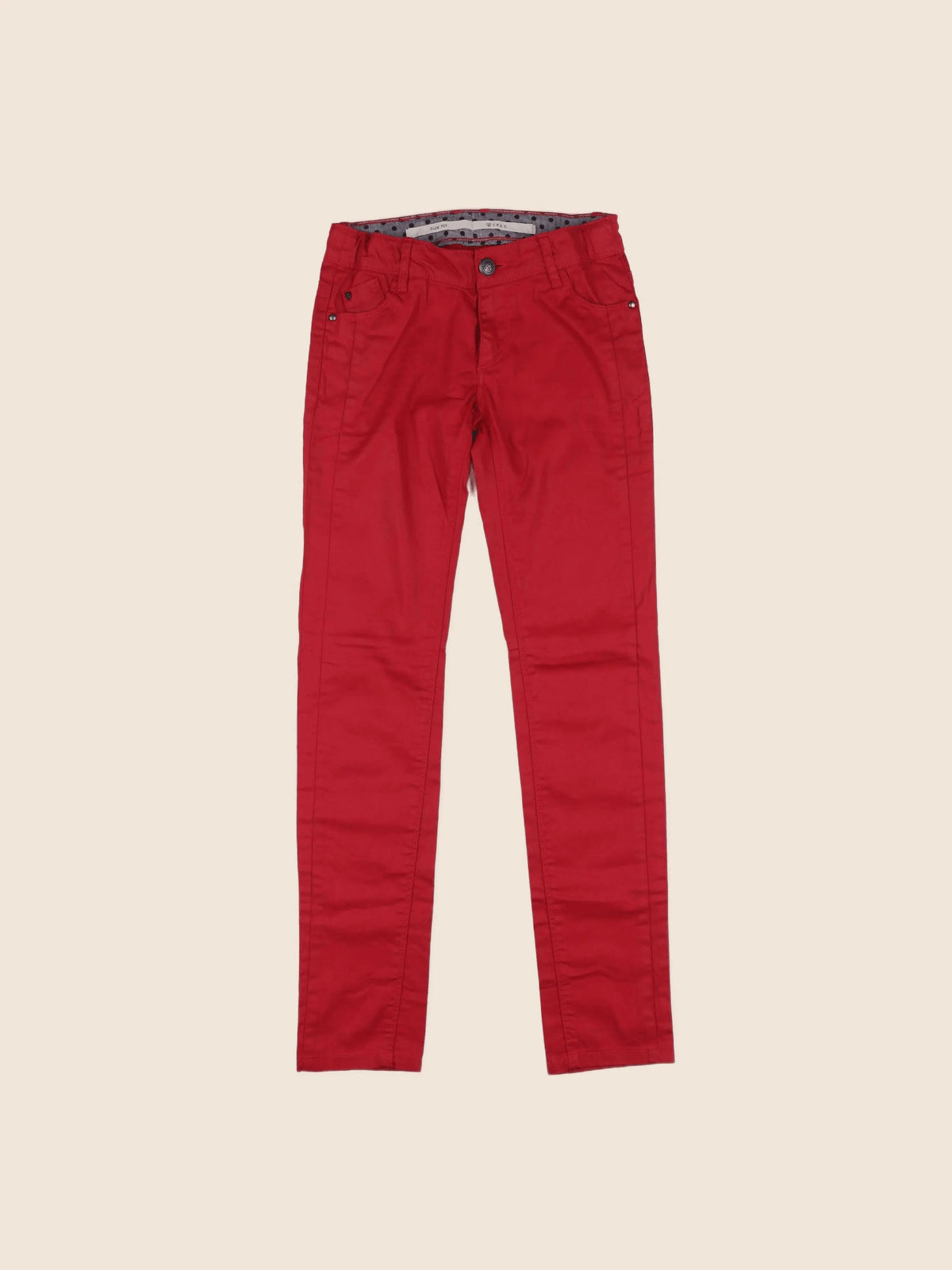 IKKS - jean rouge - 9/10 ans