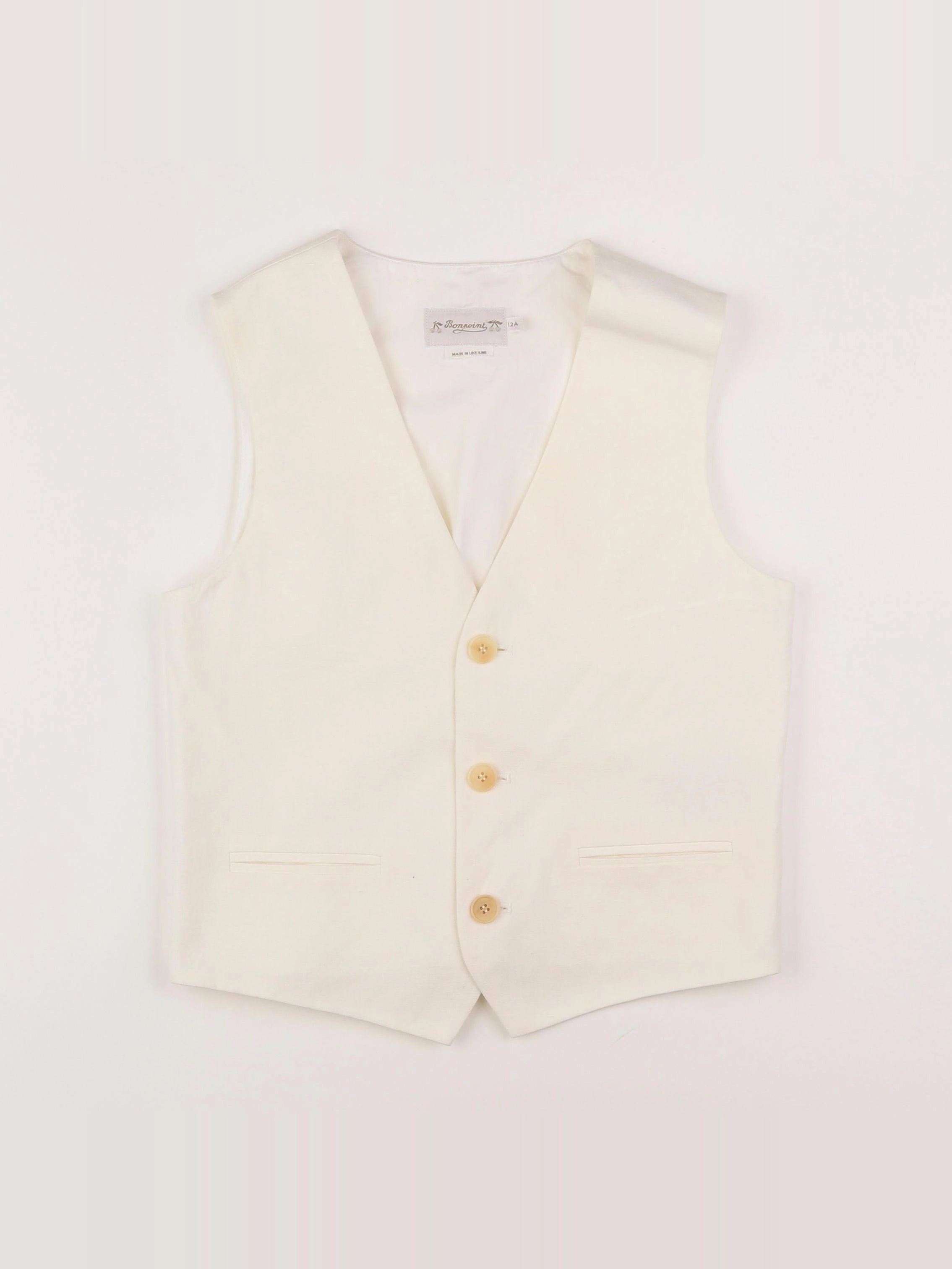 Bonpoint - gilet beige - 12 ans