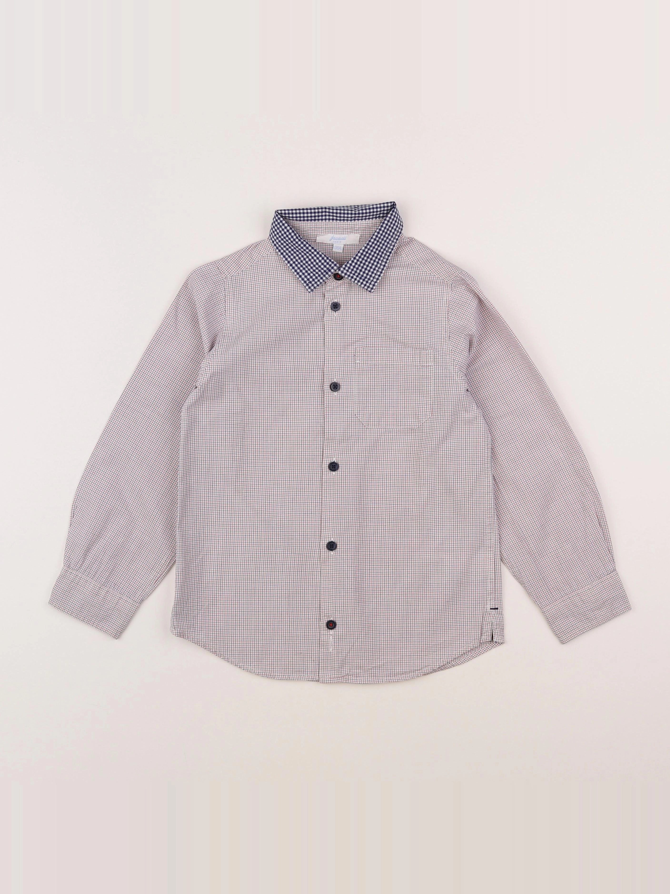 Jacadi - chemise blanc, rouge - 6 ans