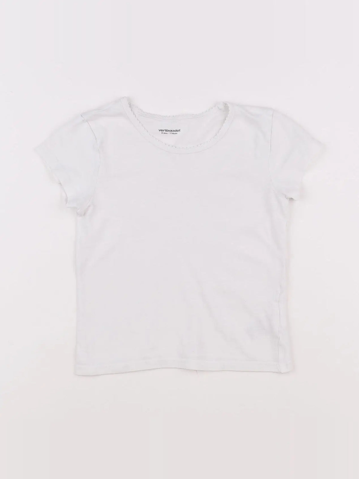 Vertbaudet - maillot de corps blanc - 6 ans