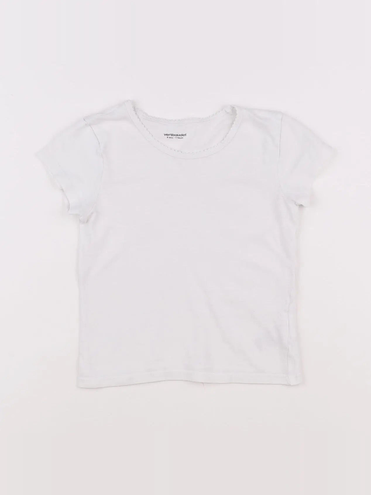 Vertbaudet - maillot de corps blanc - 6 ans