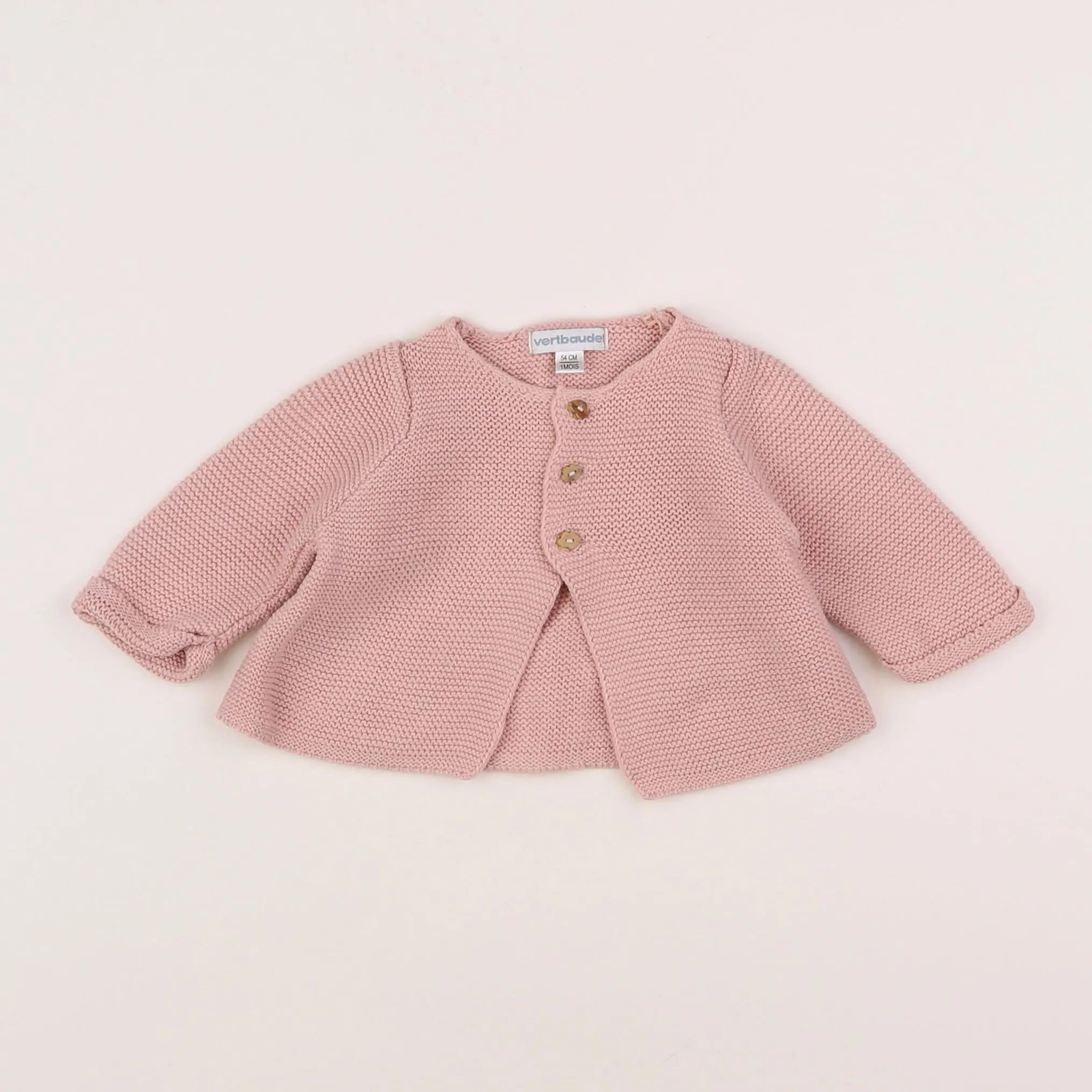 Vertbaudet - gilet rose - 3 mois