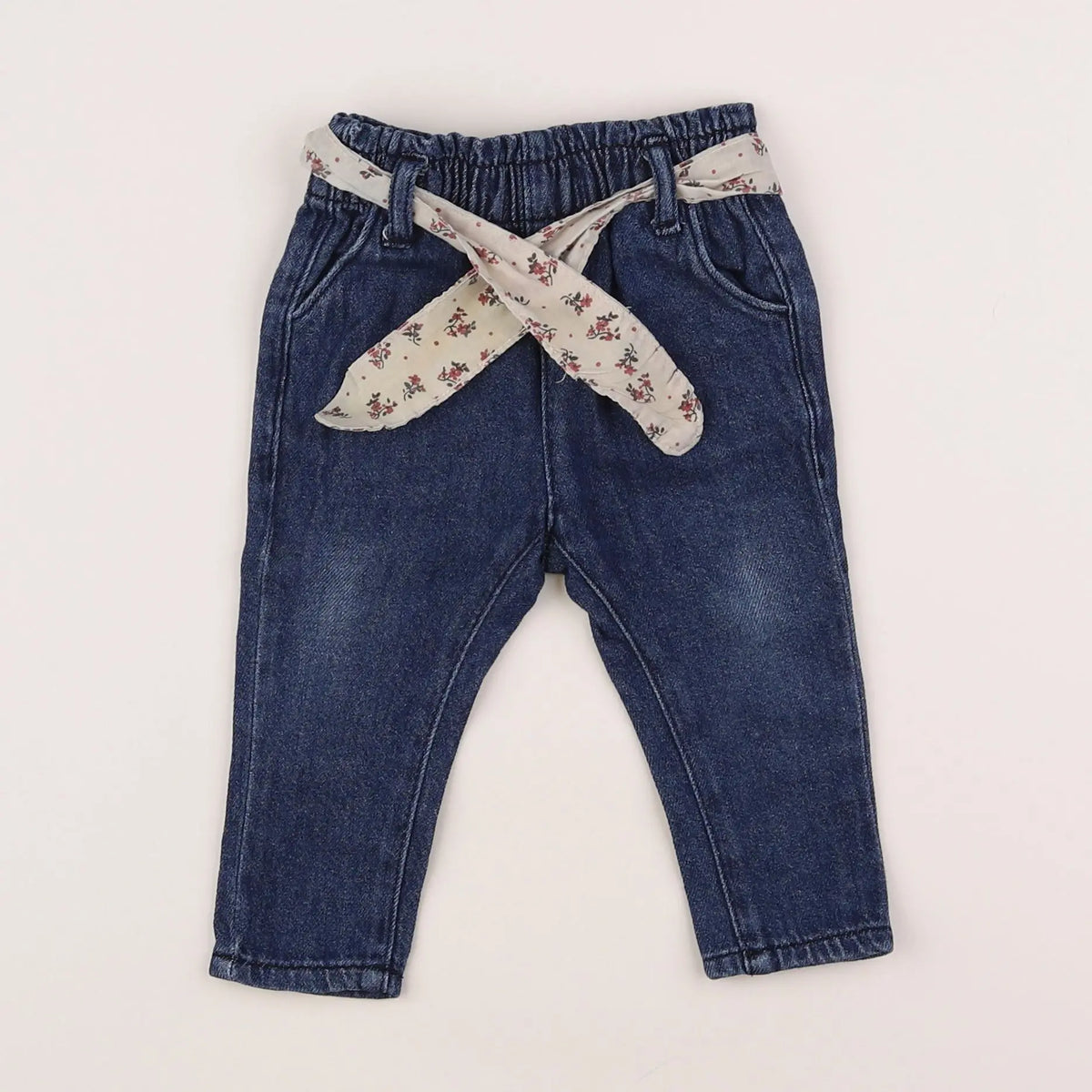 Vertbaudet - pantalon bleu - 6 mois
