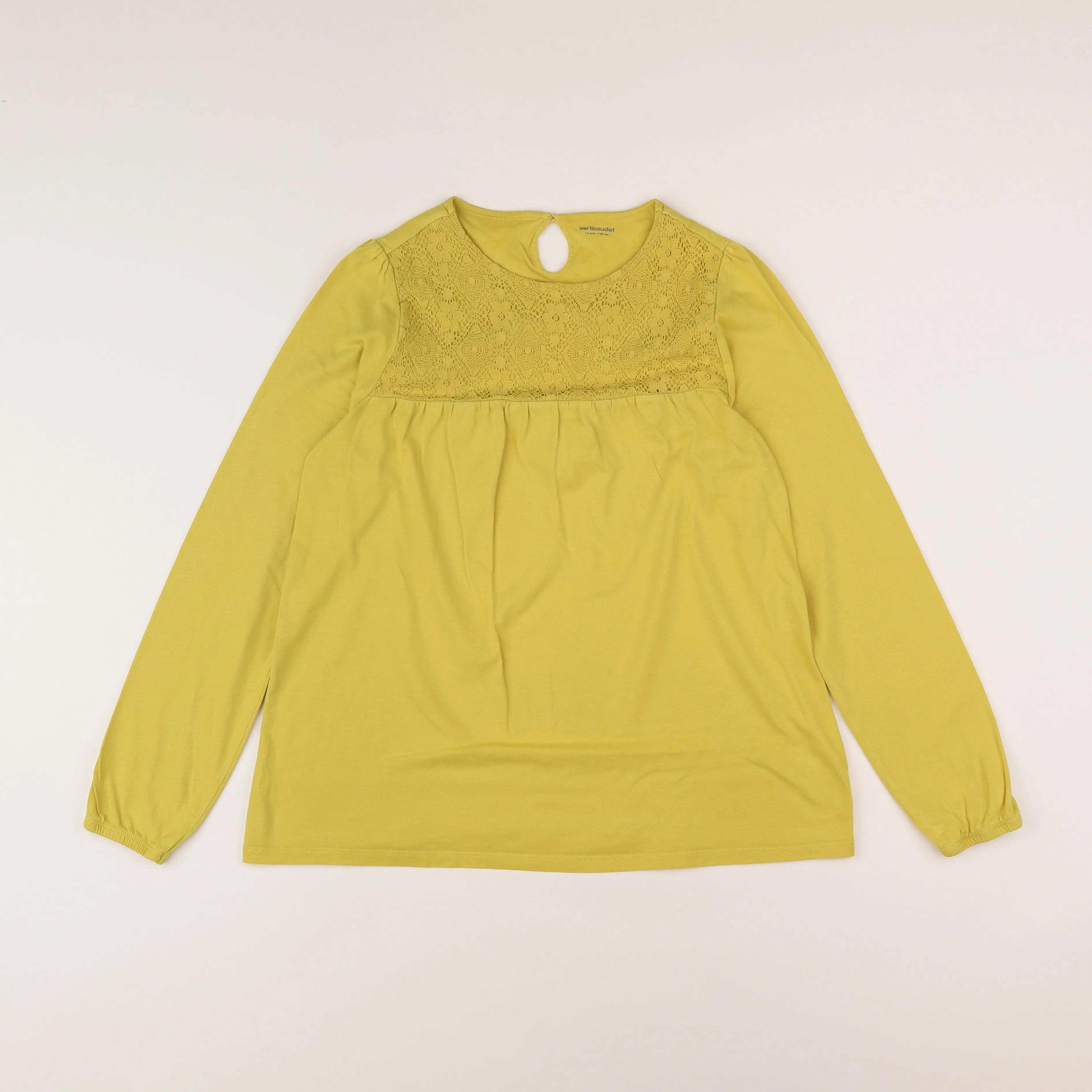 Vertbaudet - tee-shirt jaune - 14 ans
