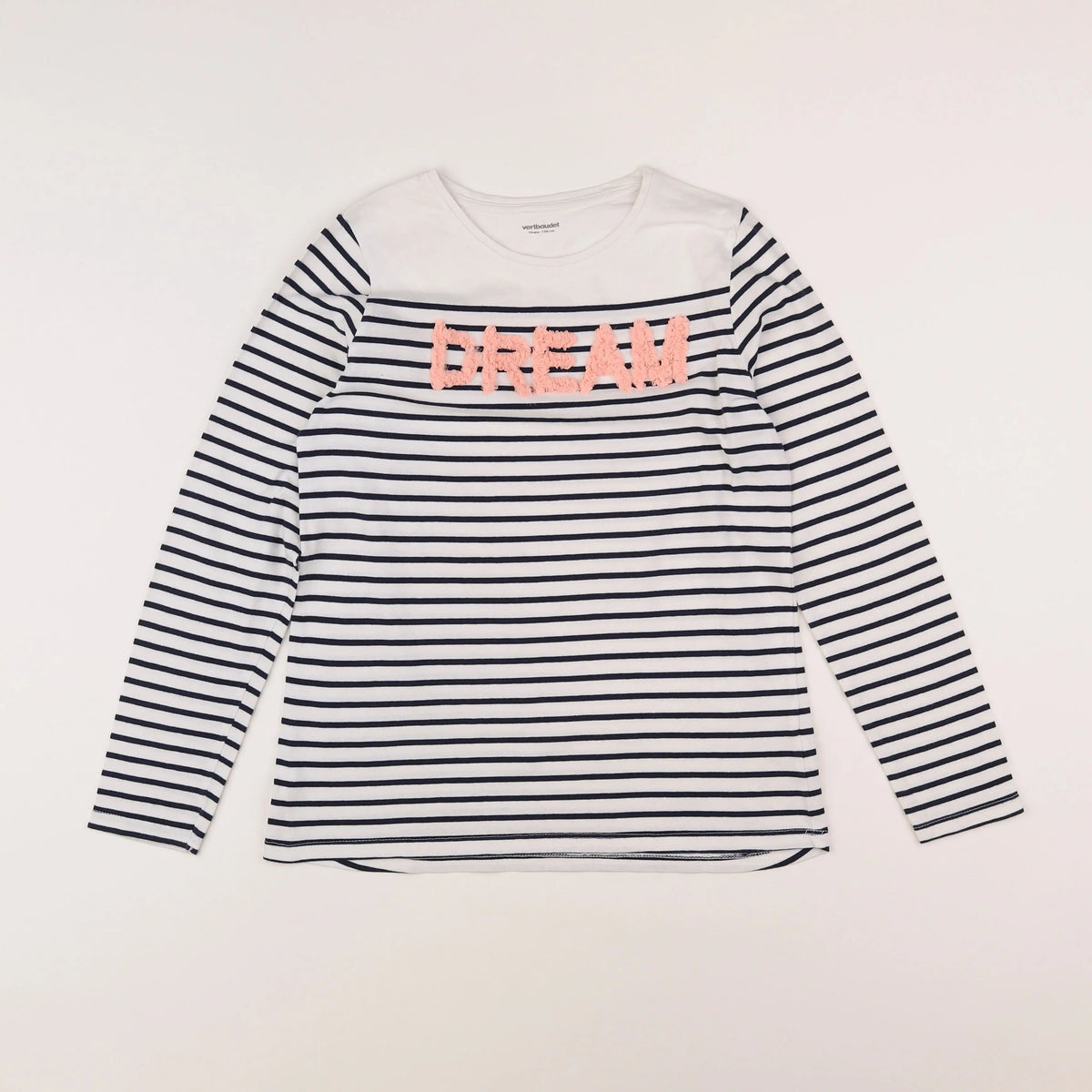 Vertbaudet - tee-shirt blanc, bleu - 14 ans