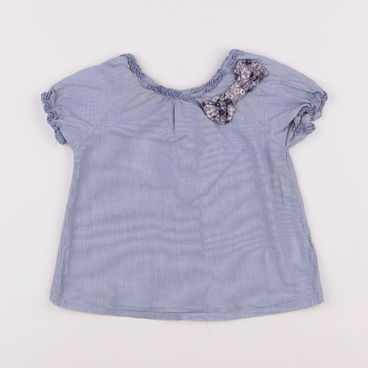 Vertbaudet - blouse bleu - 12 mois