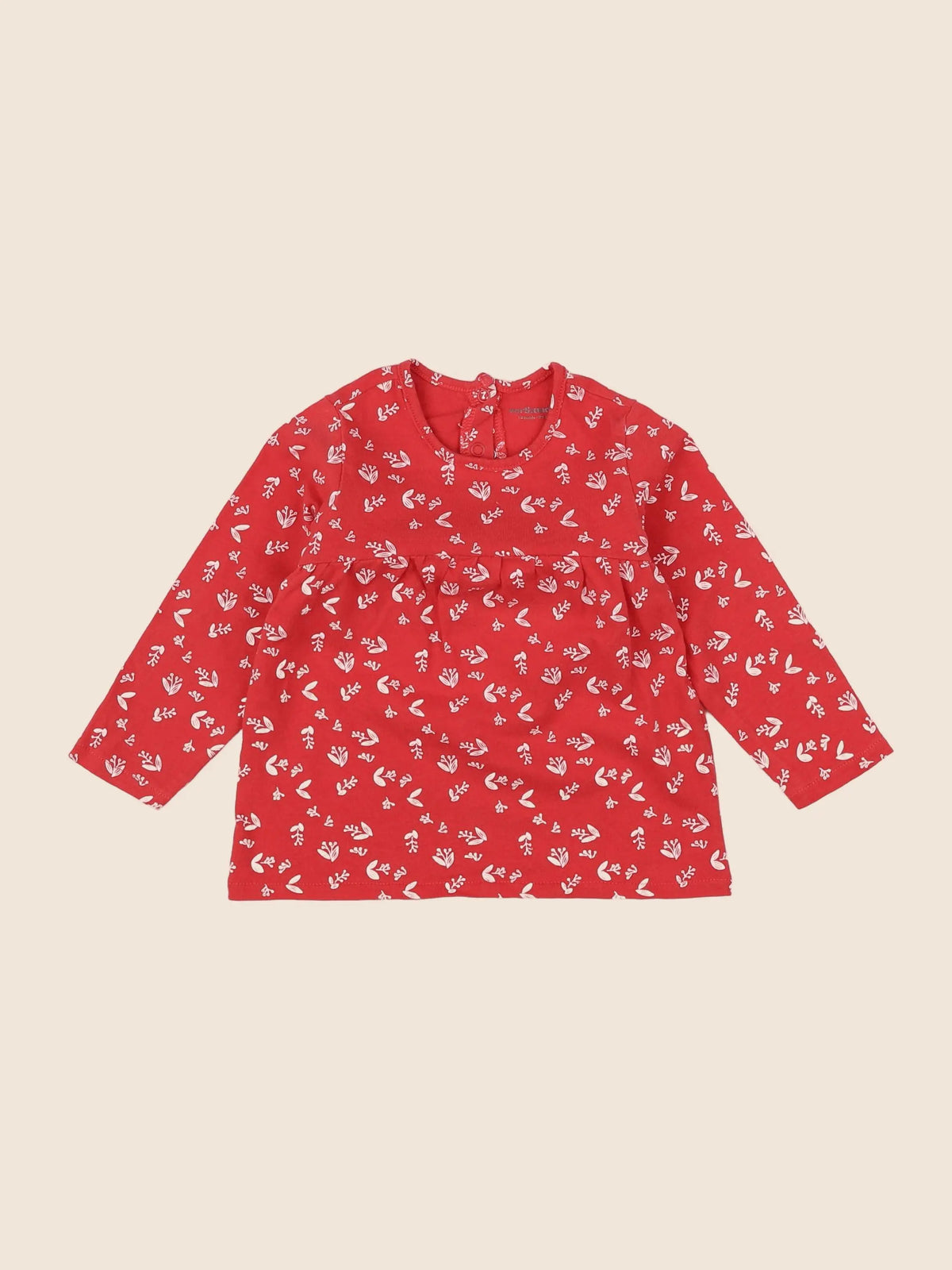 Vertbaudet - tee-shirt rouge - 12 mois