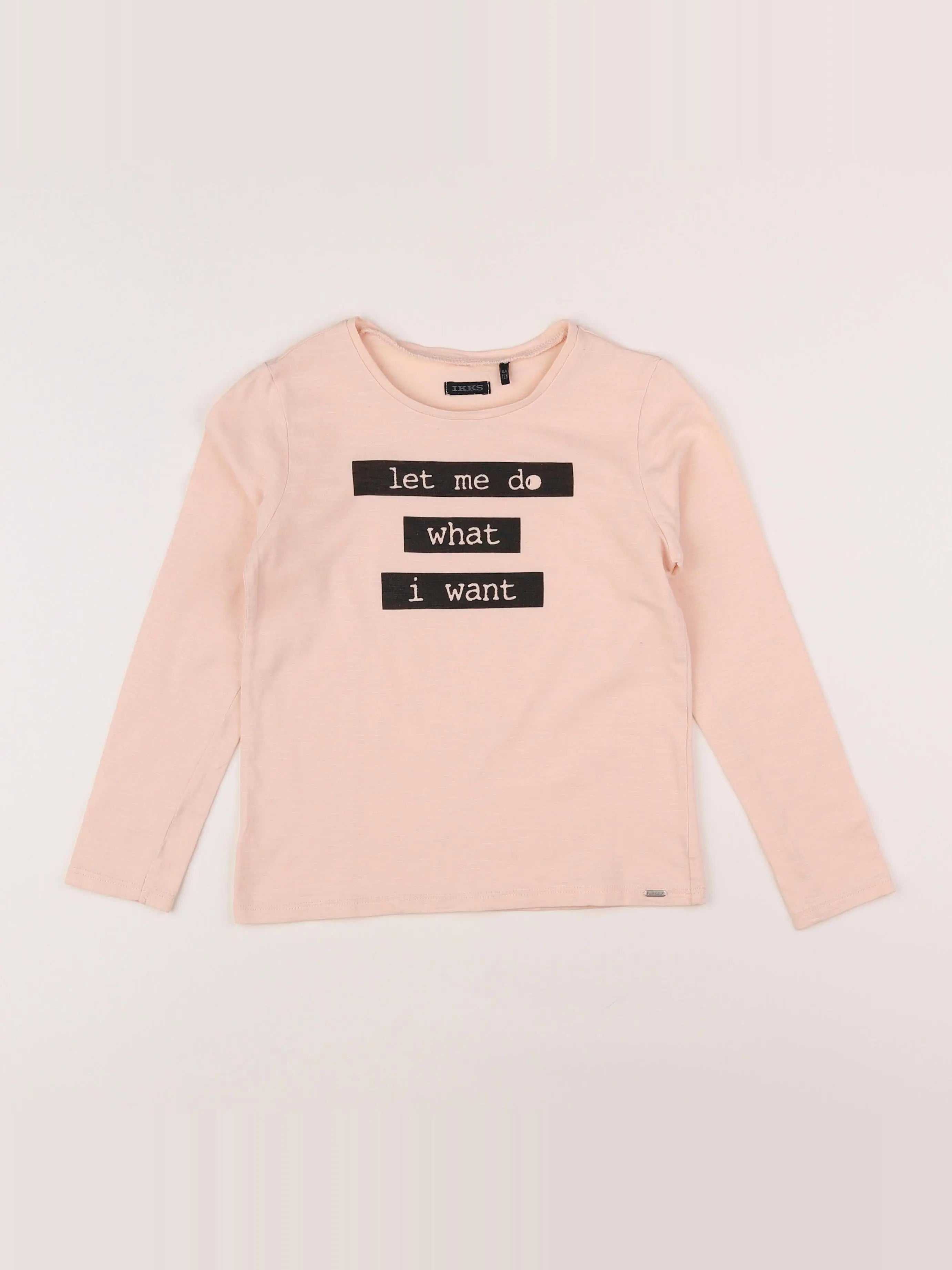 IKKS - tee-shirt rose - 8 ans