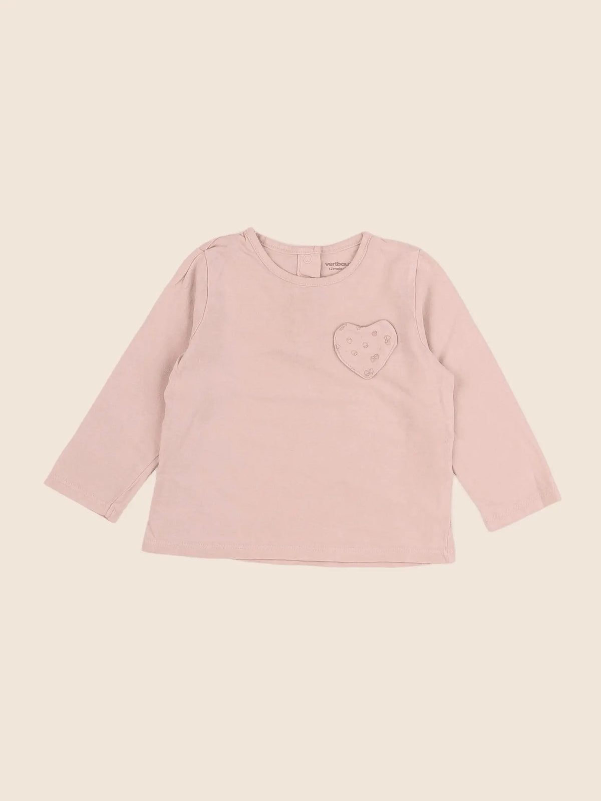 Vertbaudet - tee-shirt rose - 12 mois