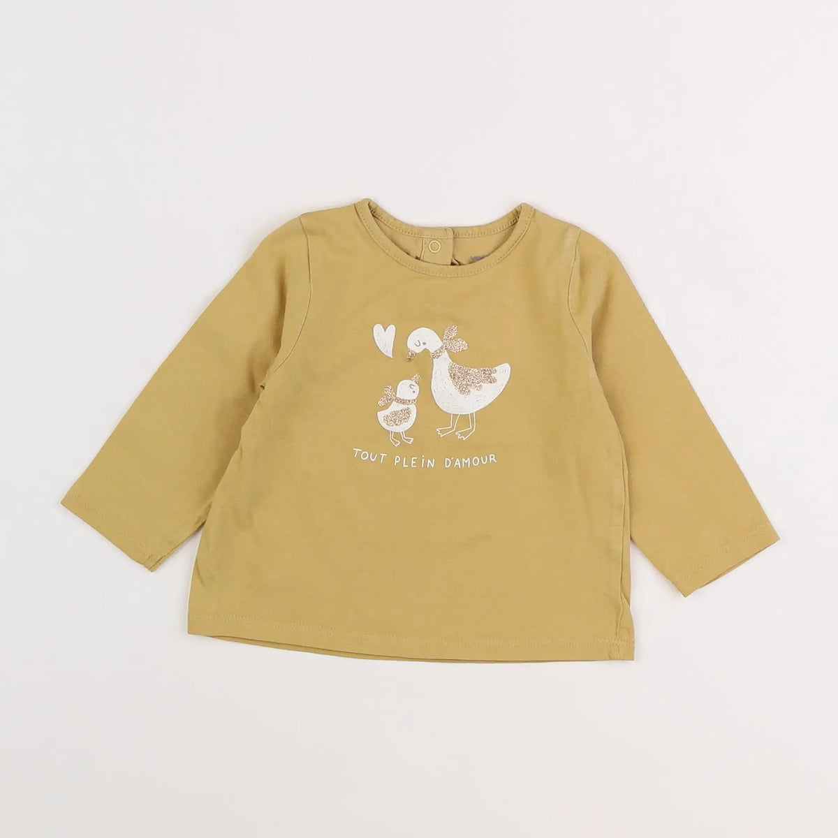 Vertbaudet - tee-shirt jaune - 12 mois