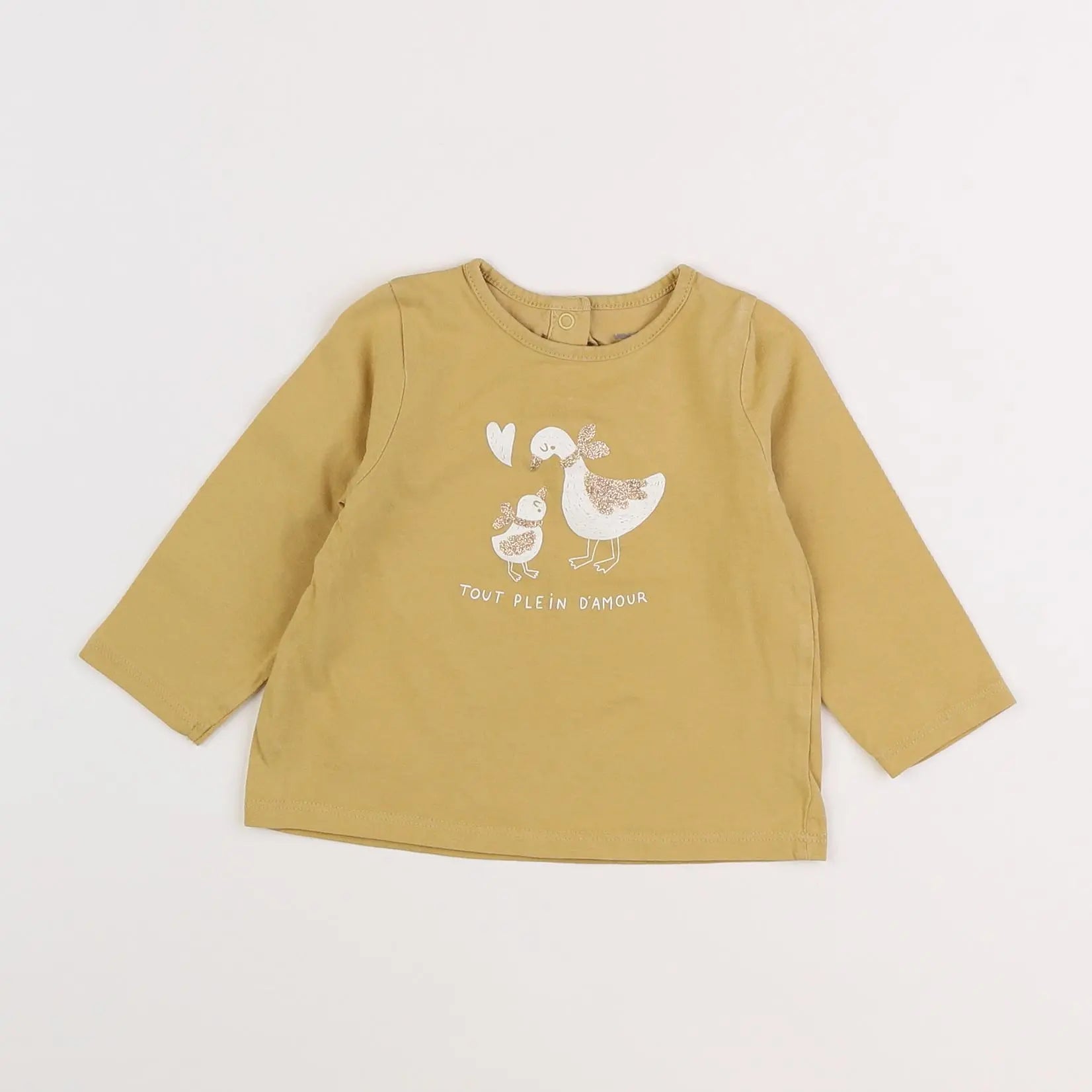 Vertbaudet - tee-shirt jaune - 12 mois