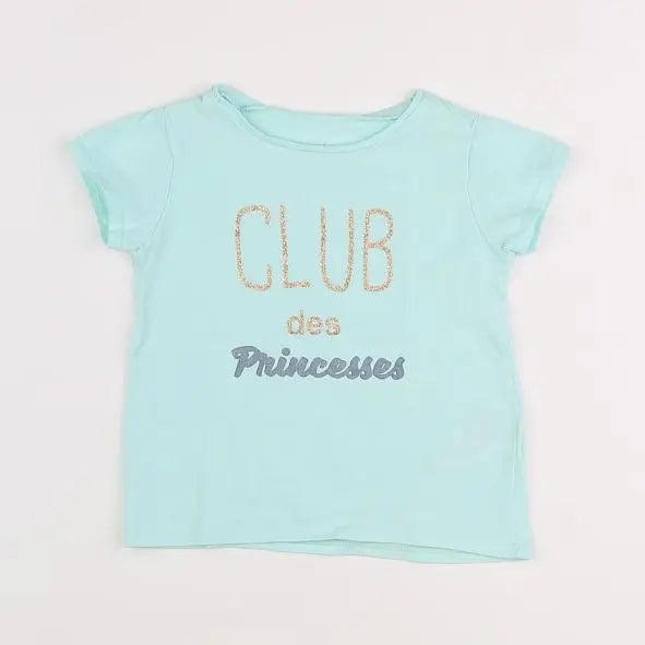 Vertbaudet - tee-shirt bleu - 2 ans