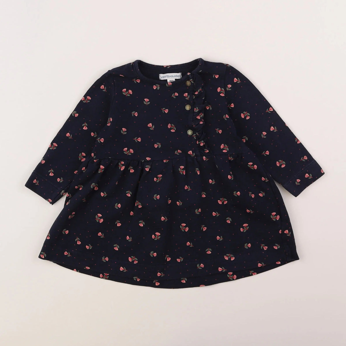 Vertbaudet - robe bleu - 12 mois