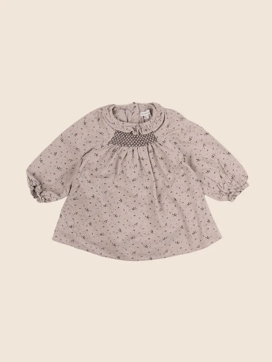 Vertbaudet - robe beige, noir - 18 mois