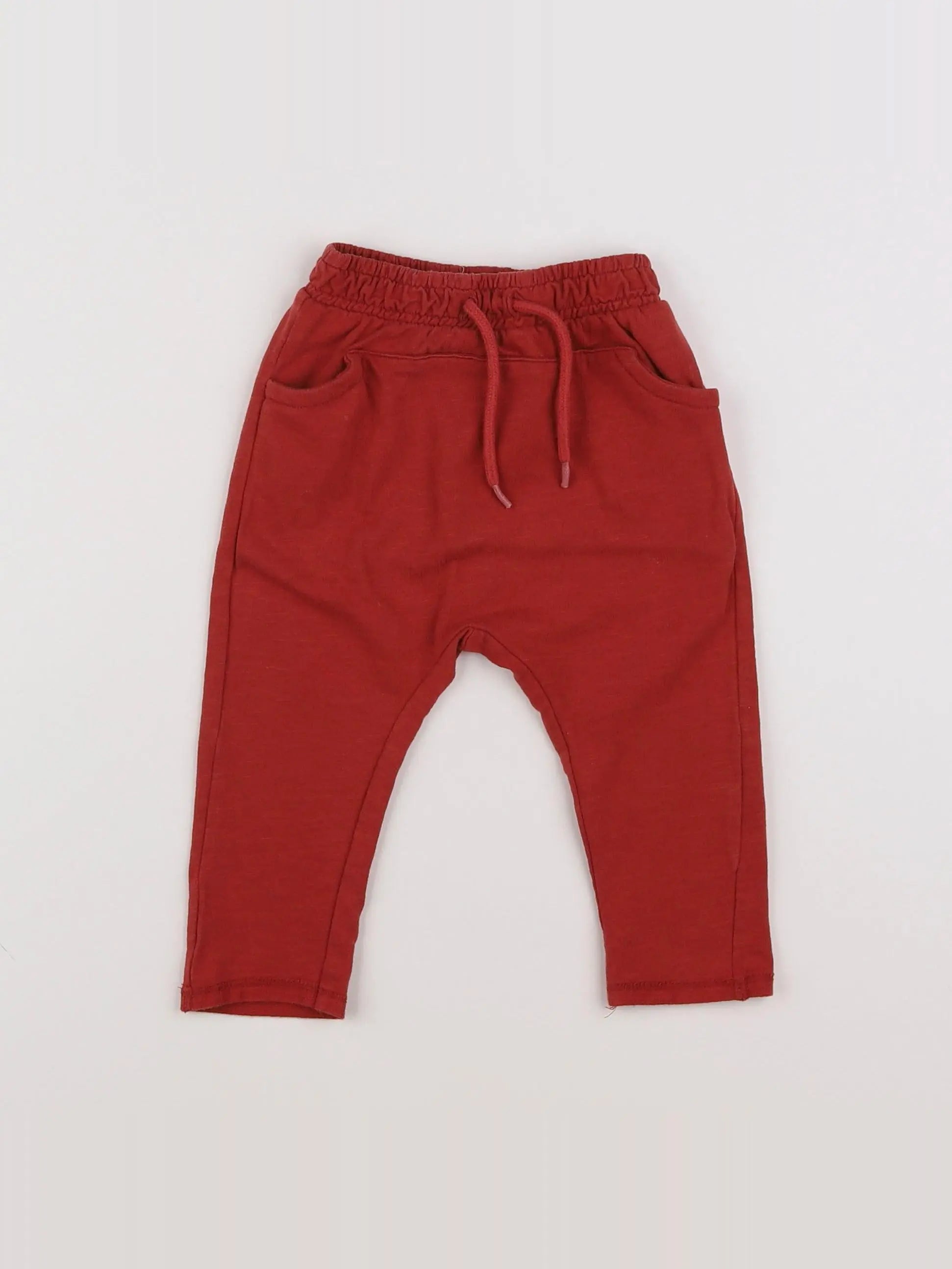 Vertbaudet - pantalon rouge - 6 mois