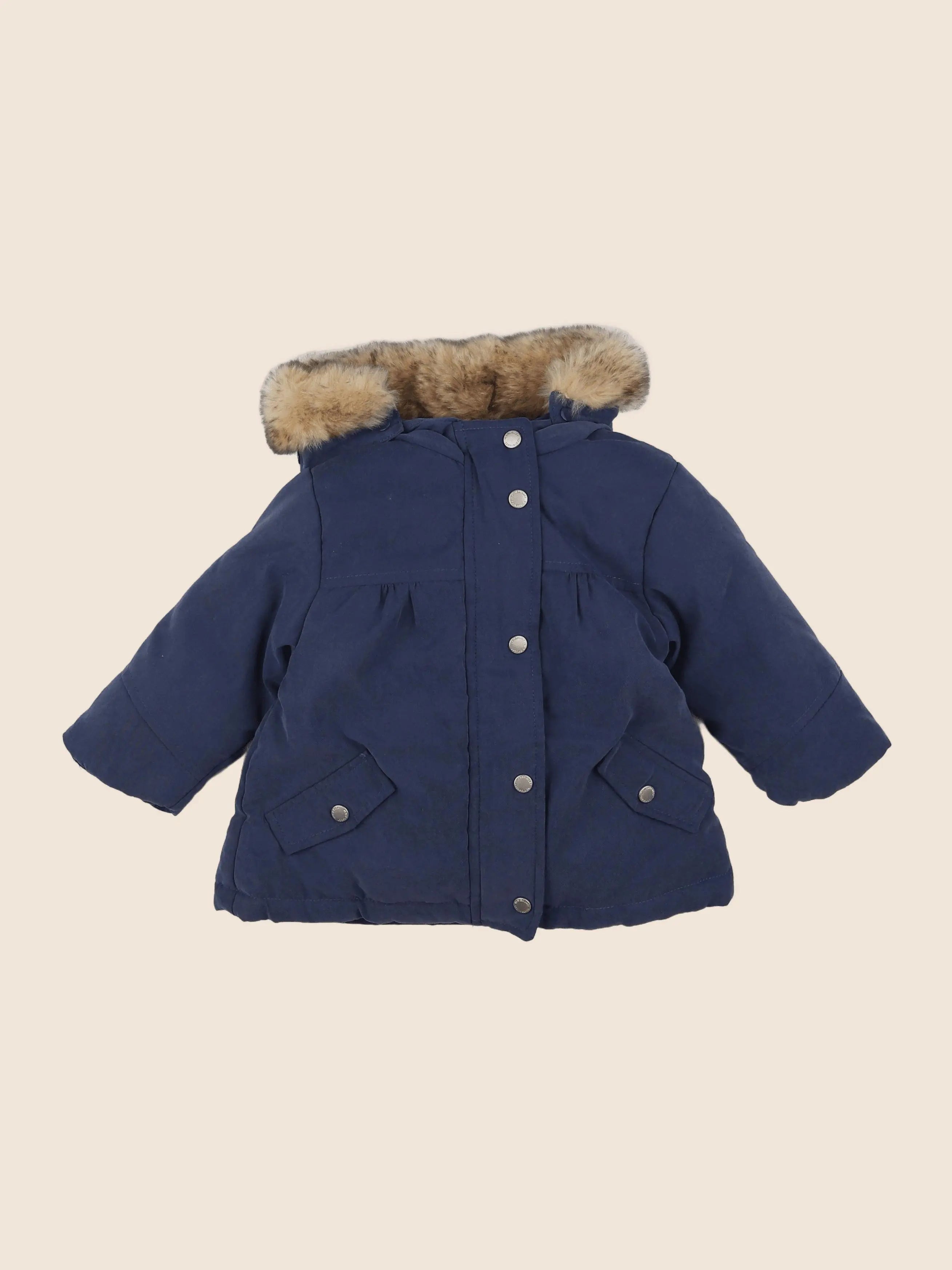 Vertbaudet - parka bleu - 12 mois