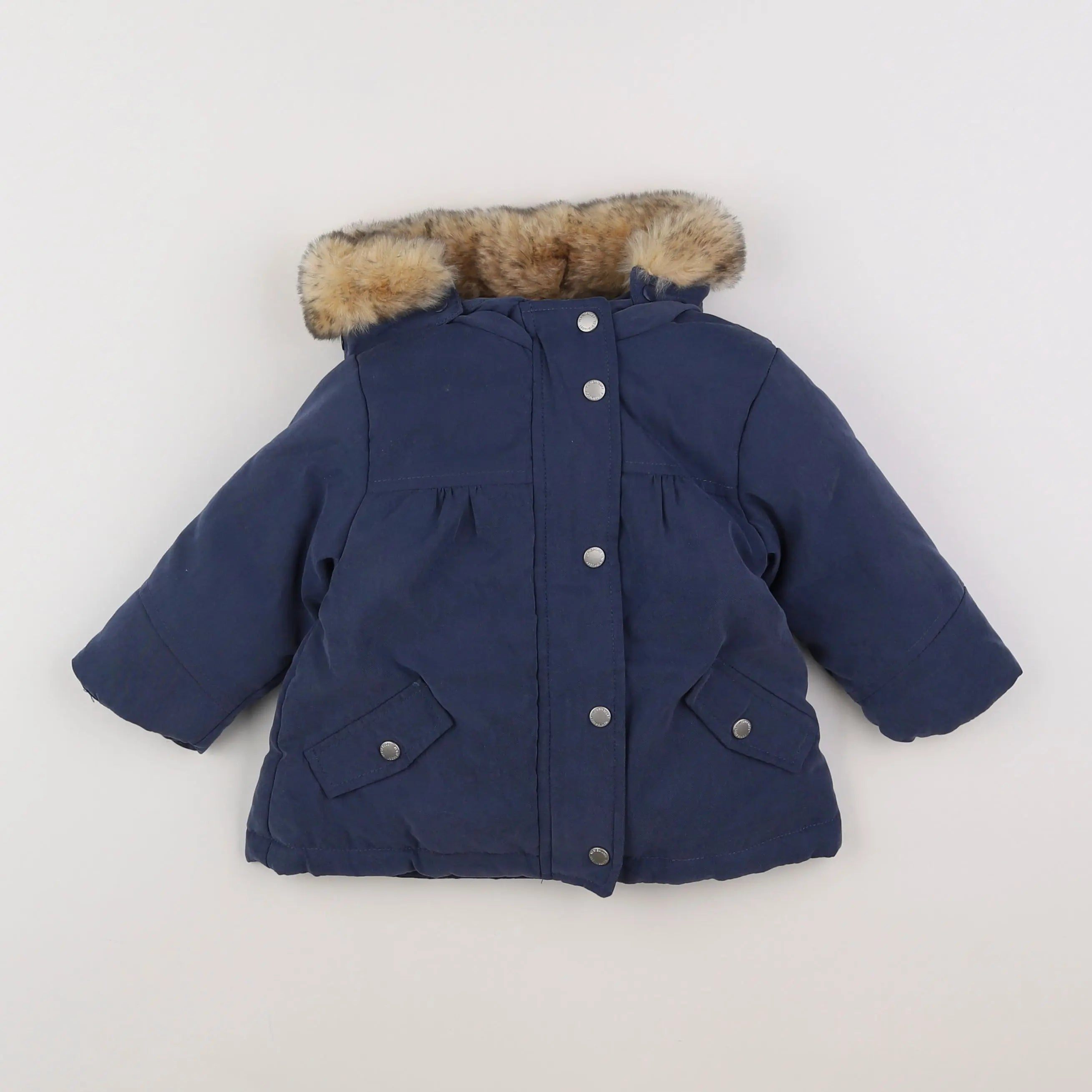Vertbaudet - parka bleu - 12 mois