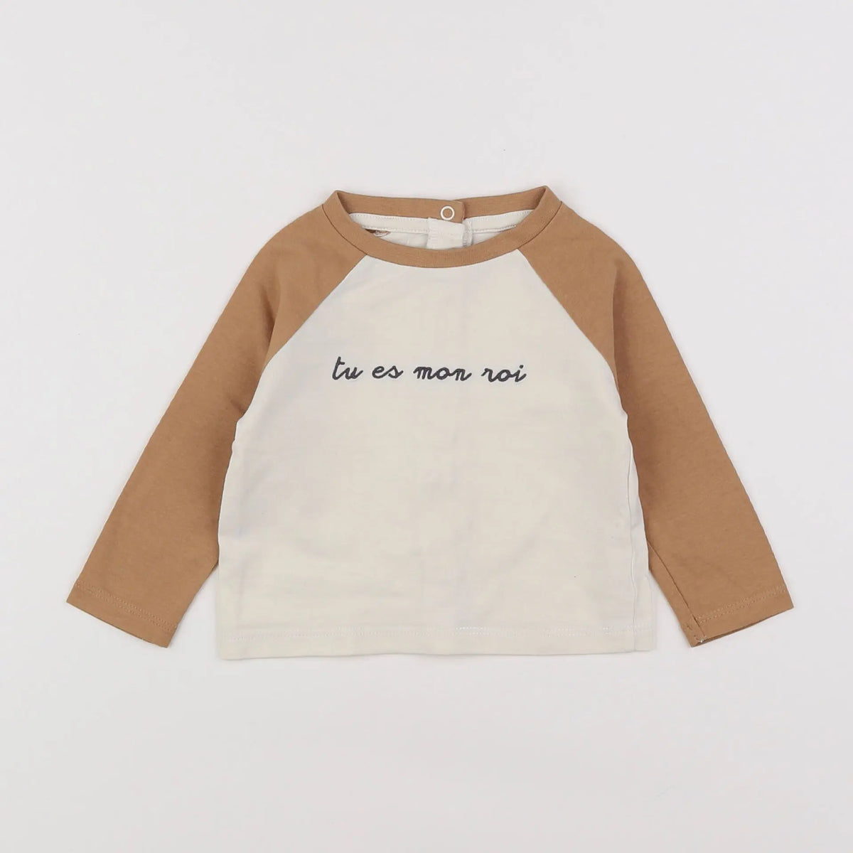 Vertbaudet - tee-shirt beige - 3 mois