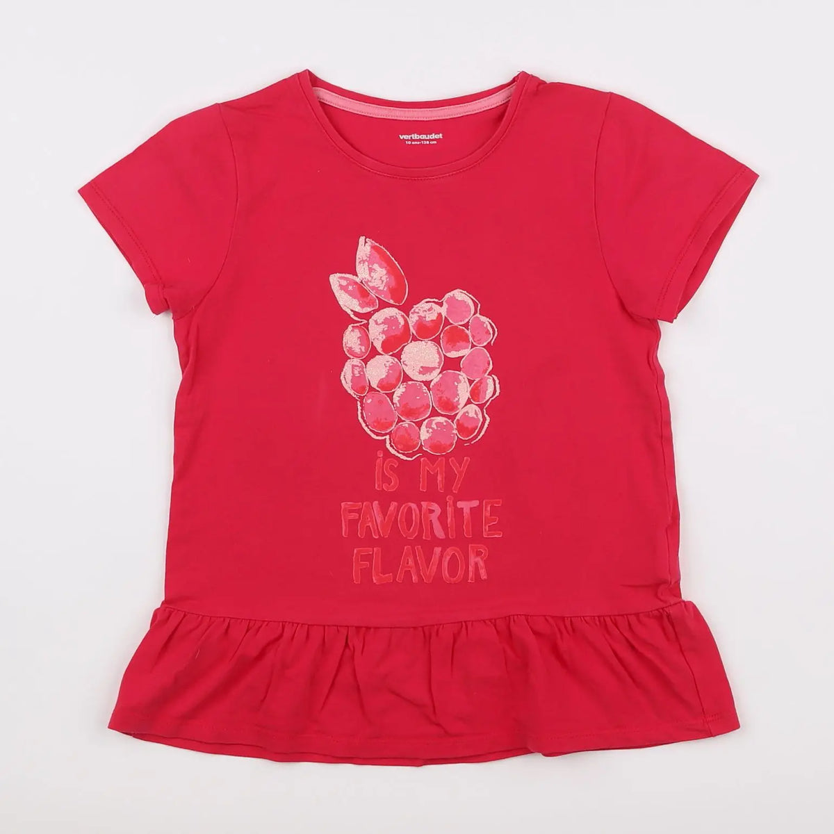 Vertbaudet - tee-shirt rose - 10 ans