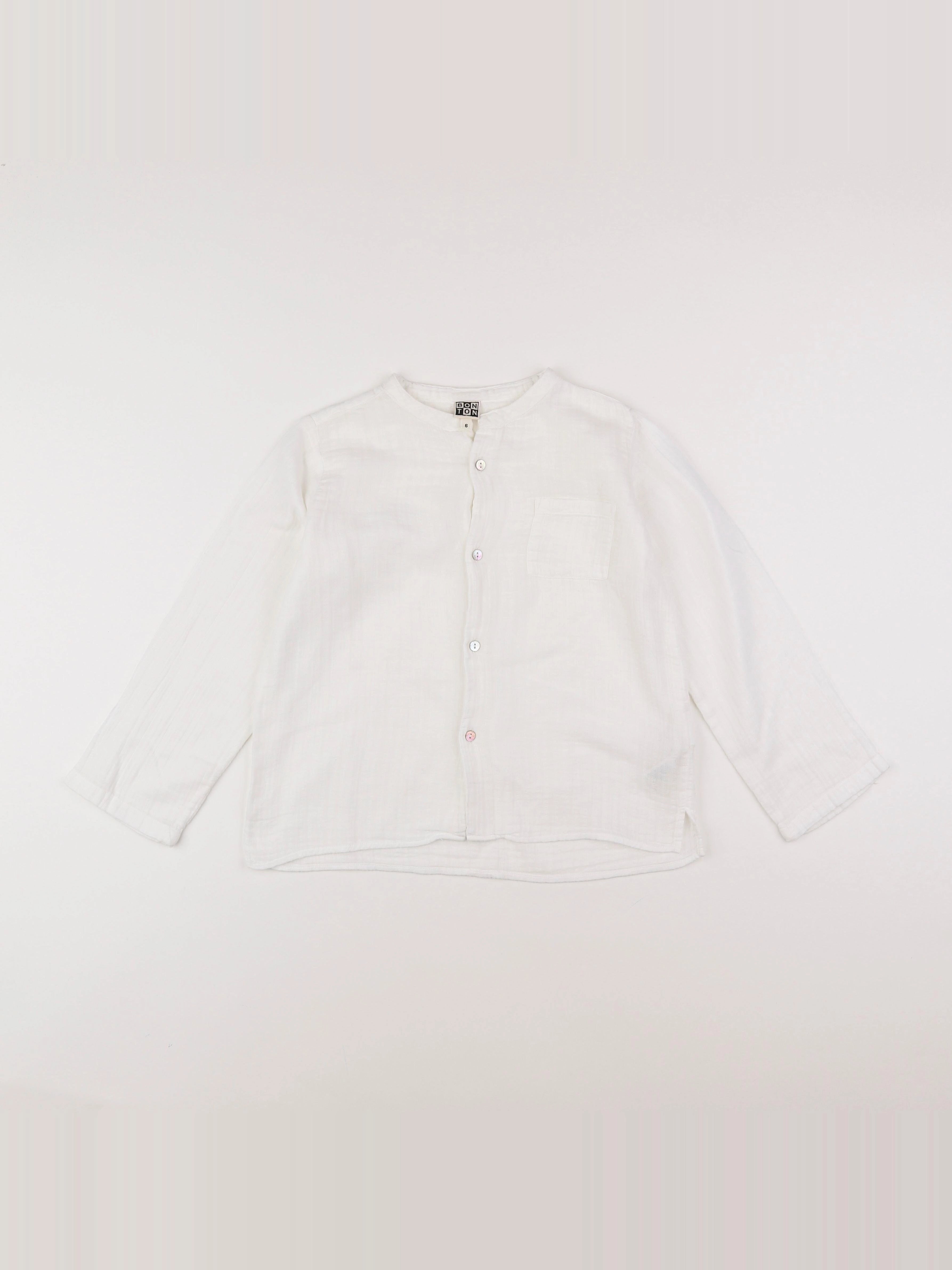 Bonton - chemise blanc - 6 ans