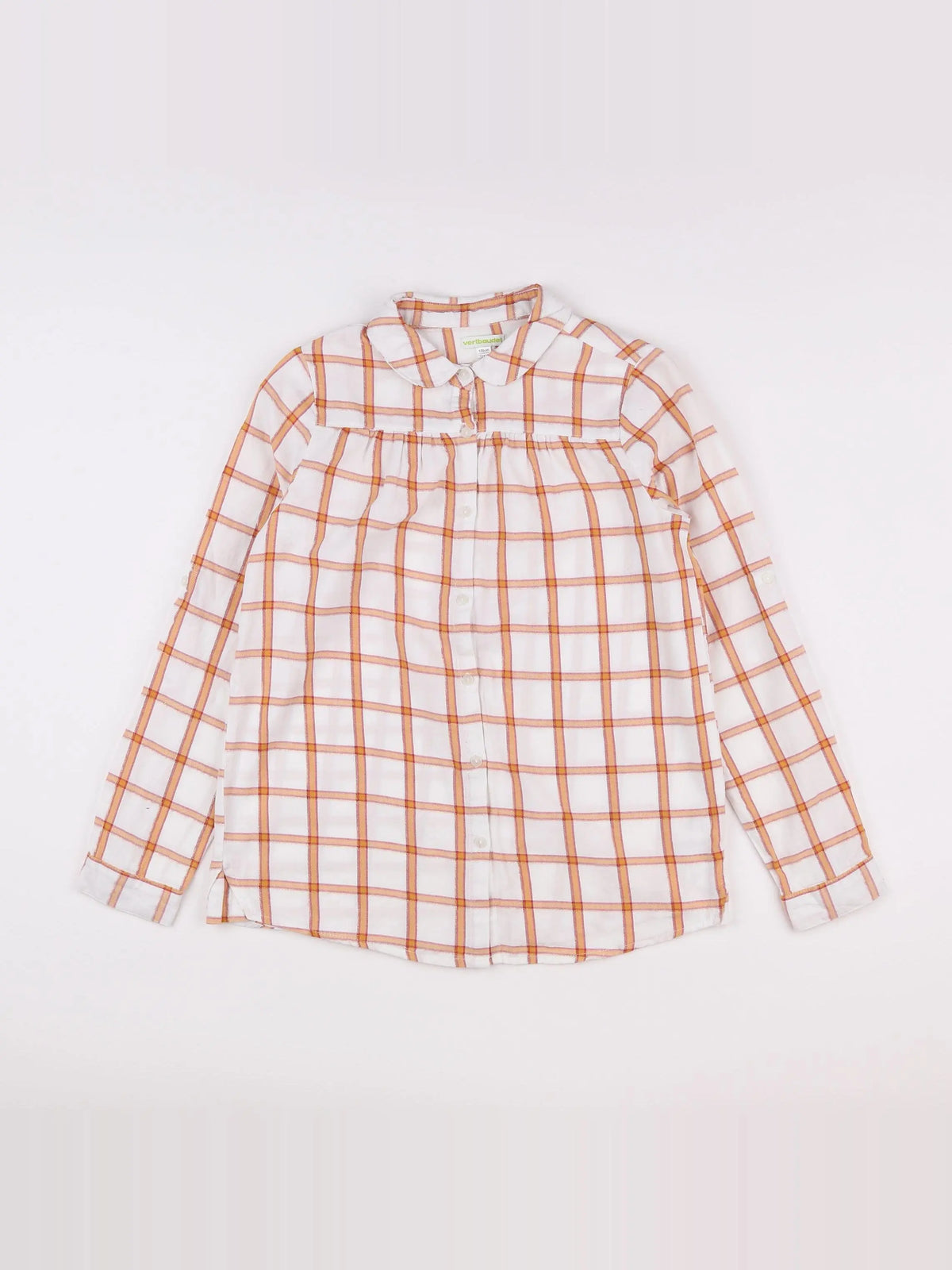 Vertbaudet - blouse orange, beige - 12 ans