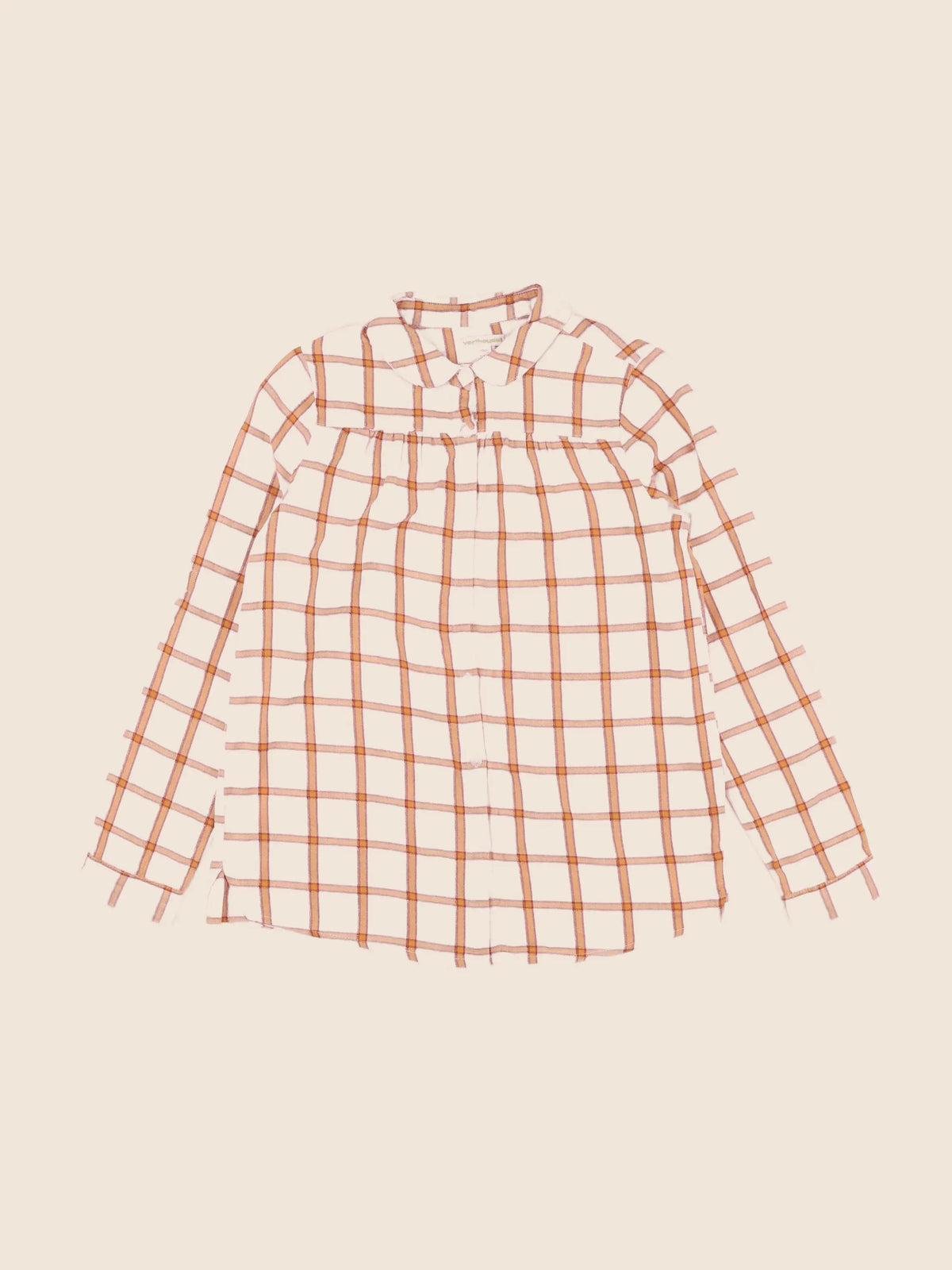 Vertbaudet - blouse orange, beige - 12 ans