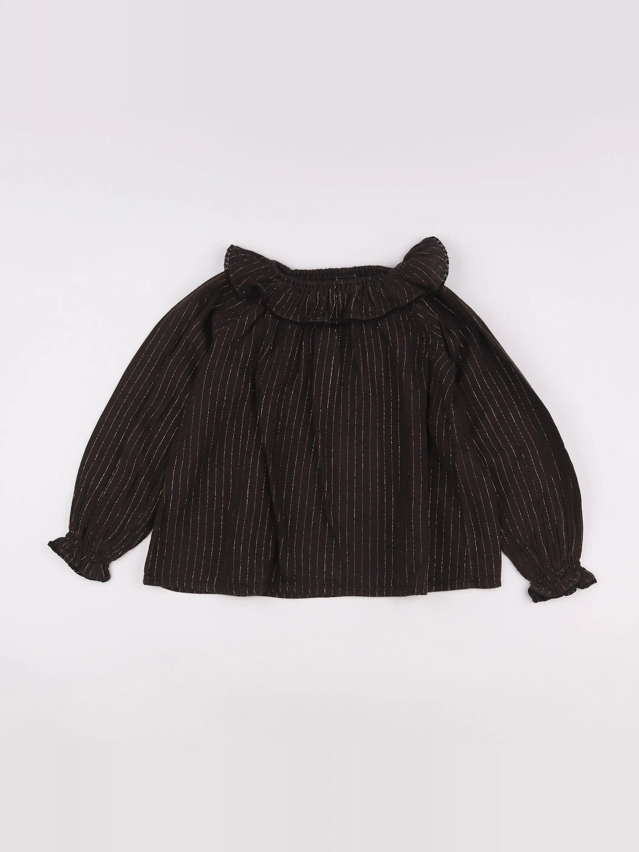 Bonton - blouse marron, or - 6 ans