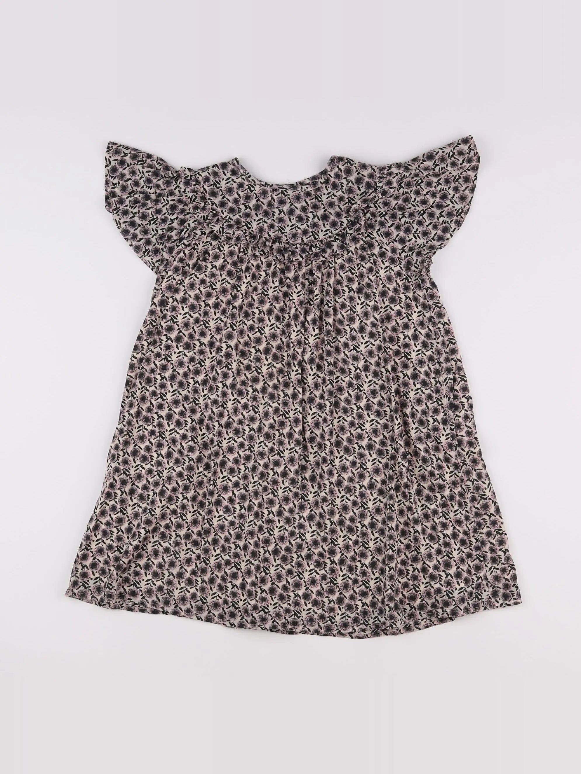 Monoprix - robe noir, rose - 6 ans
