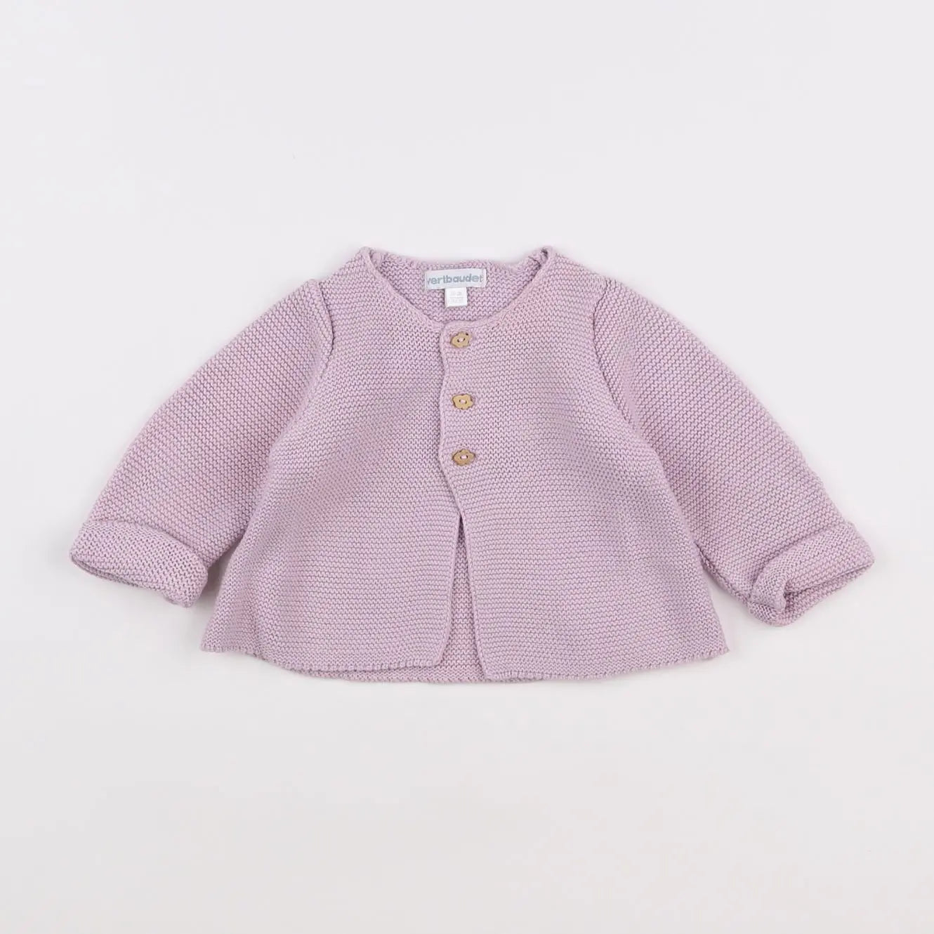 Vertbaudet - gilet violet - 3 mois