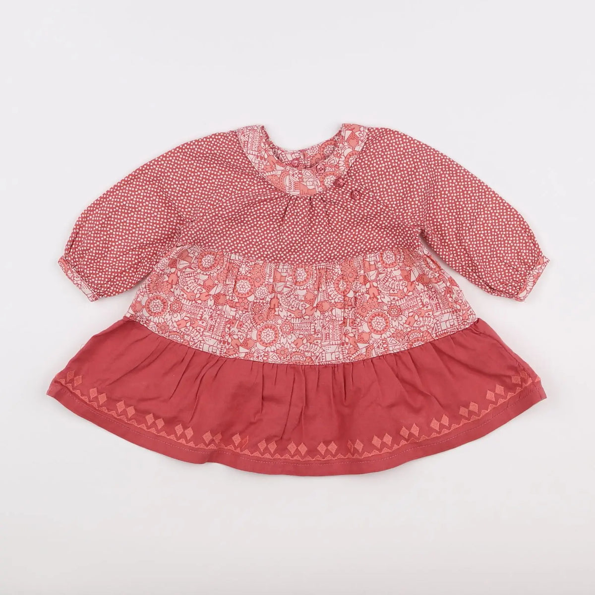 Vertbaudet - robe rose - 6 mois