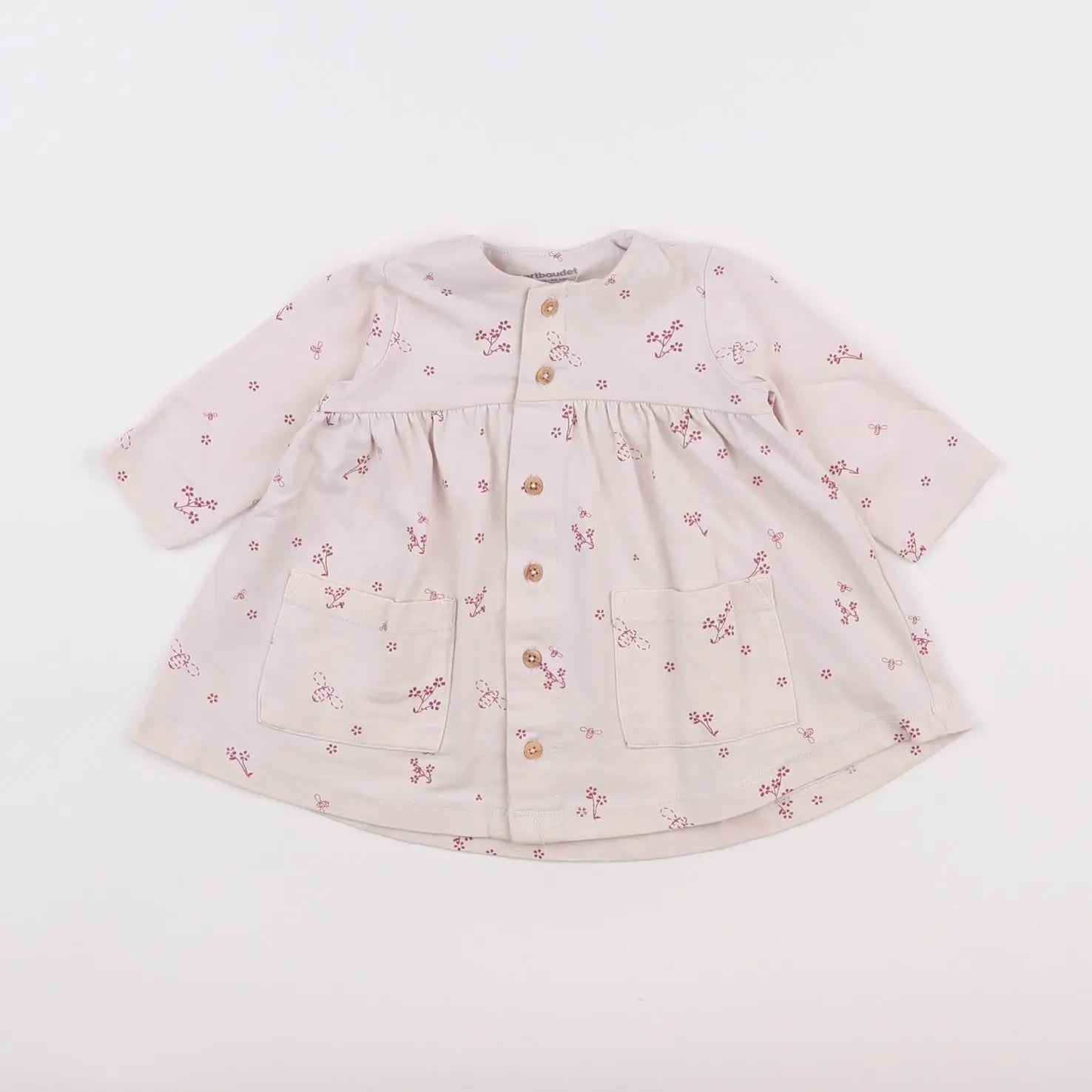 Vertbaudet - robe rose - 3 mois