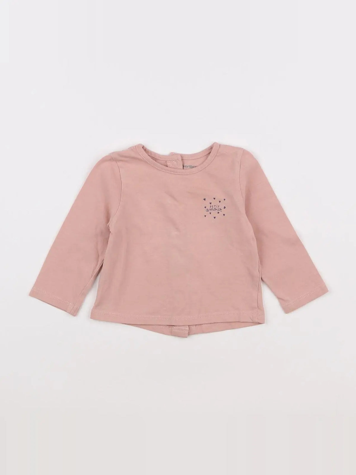 Vertbaudet - tee-shirt rose - 3 mois