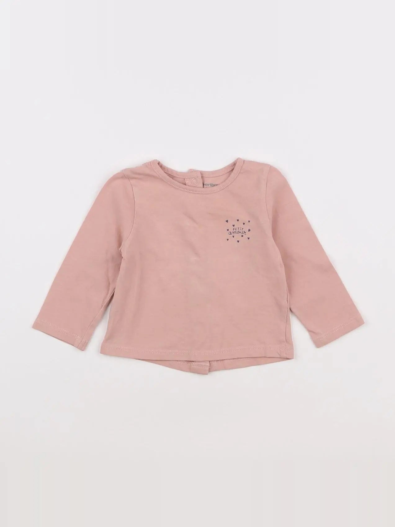 Vertbaudet - tee-shirt rose - 3 mois