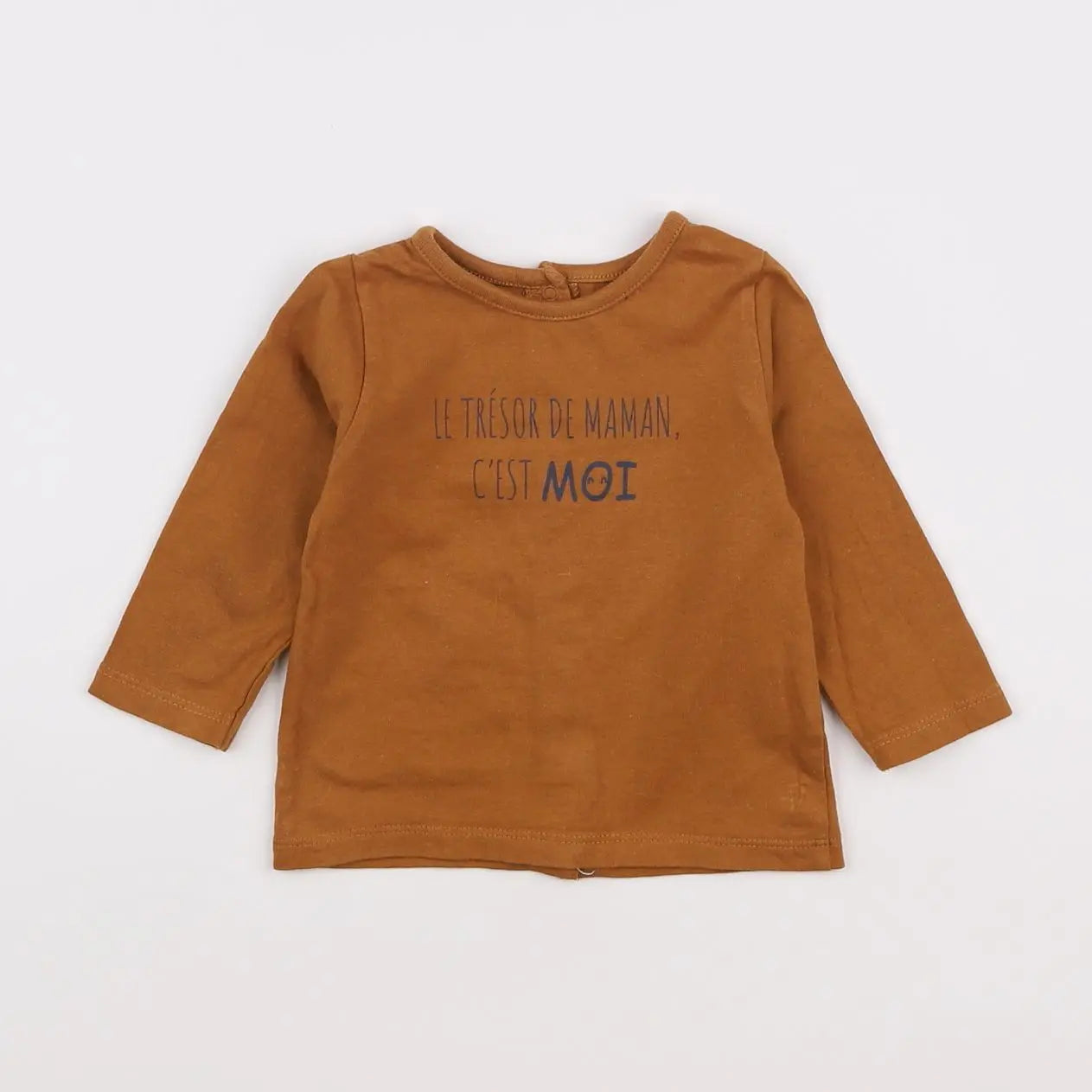 Vertbaudet - tee-shirt marron - 6 mois
