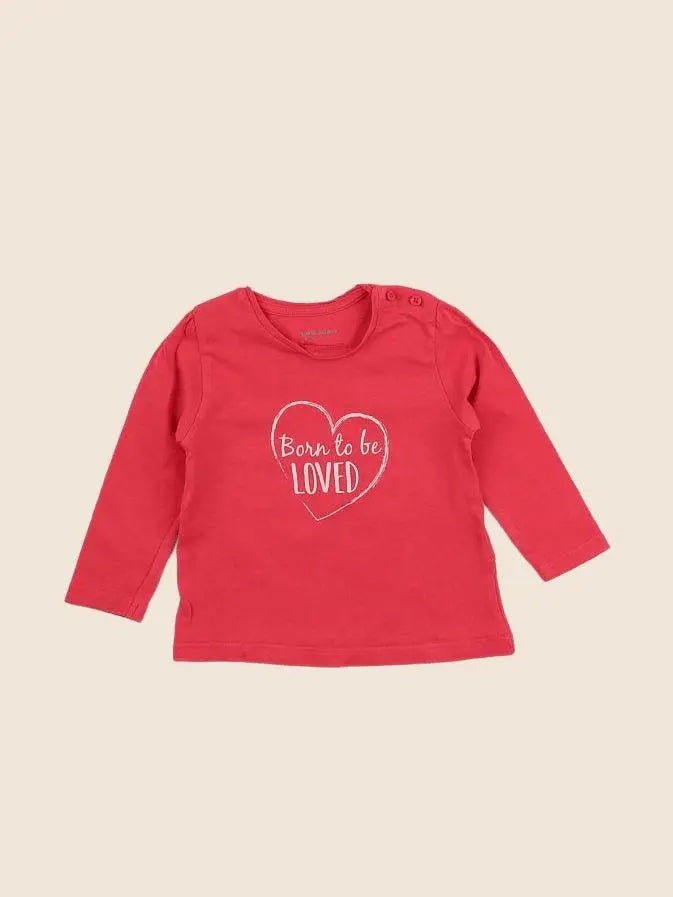 Vertbaudet - tee-shirt rose - 9 mois