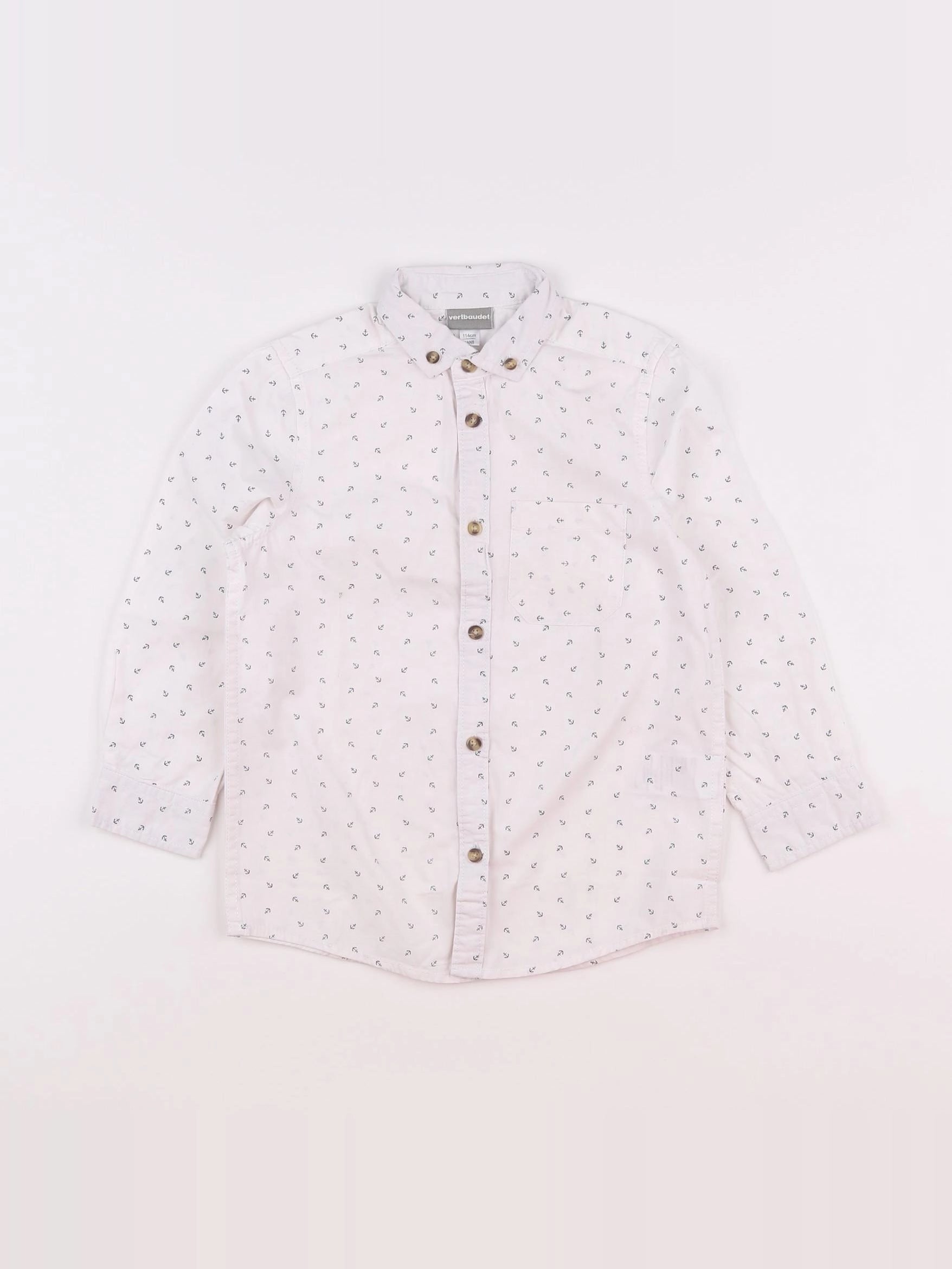 Vertbaudet - chemise blanc - 6 ans