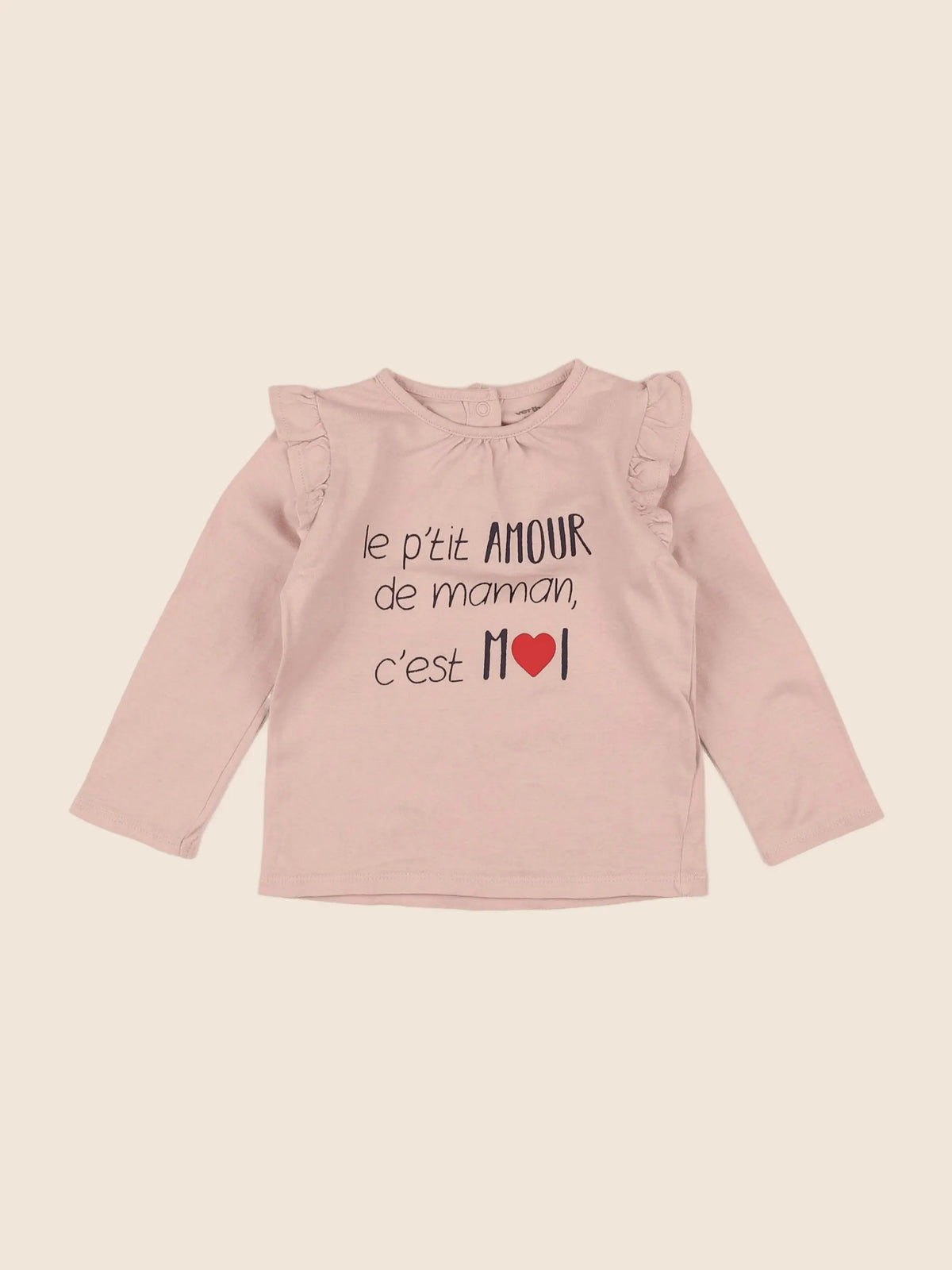 Vertbaudet - tee-shirt rose - 18 mois