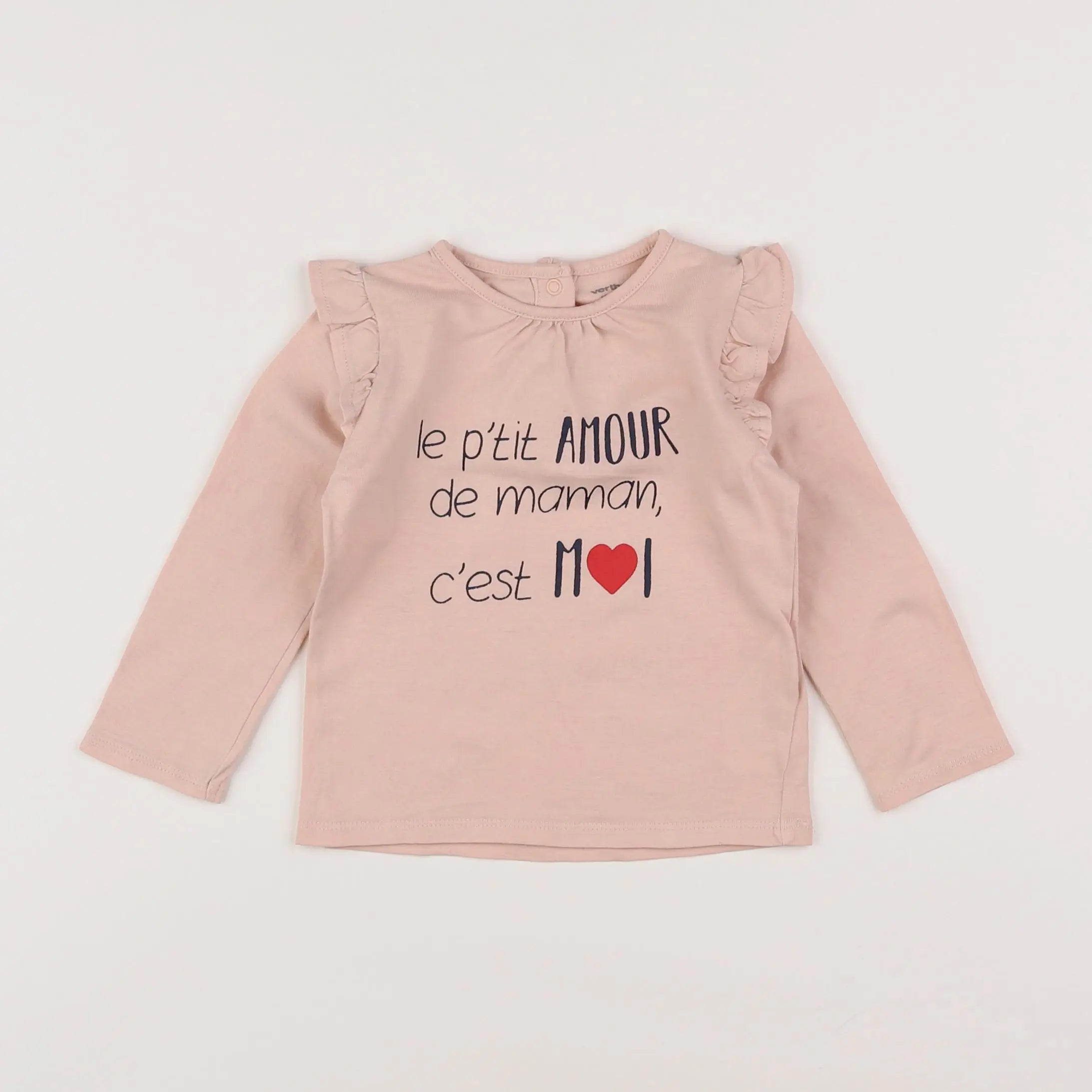 Vertbaudet - tee-shirt rose - 18 mois