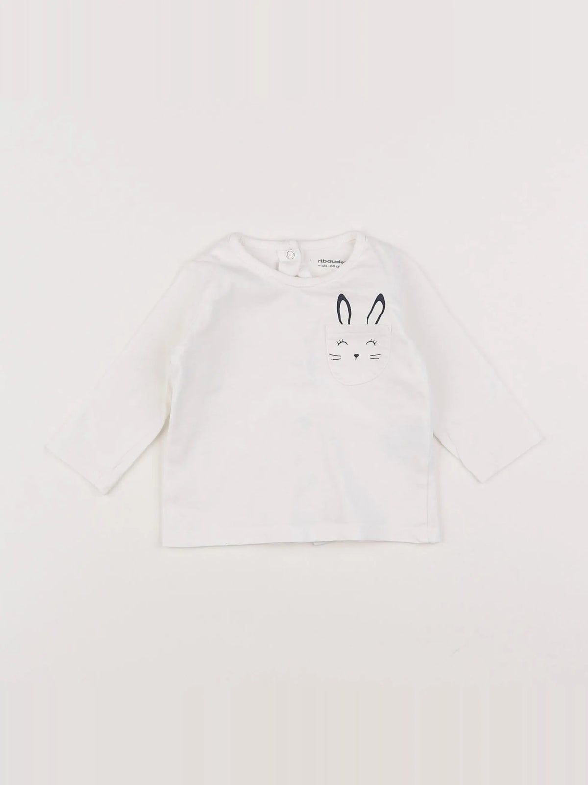 Vertbaudet - tee-shirt blanc - 3 mois