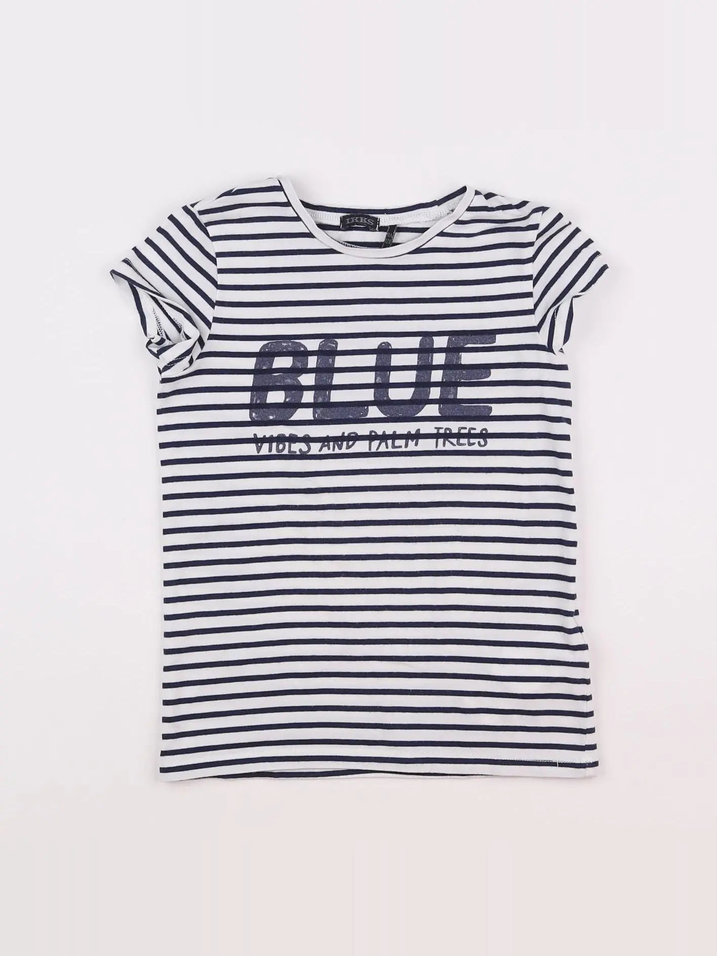IKKS - tee-shirt bleu, blanc - 8 ans