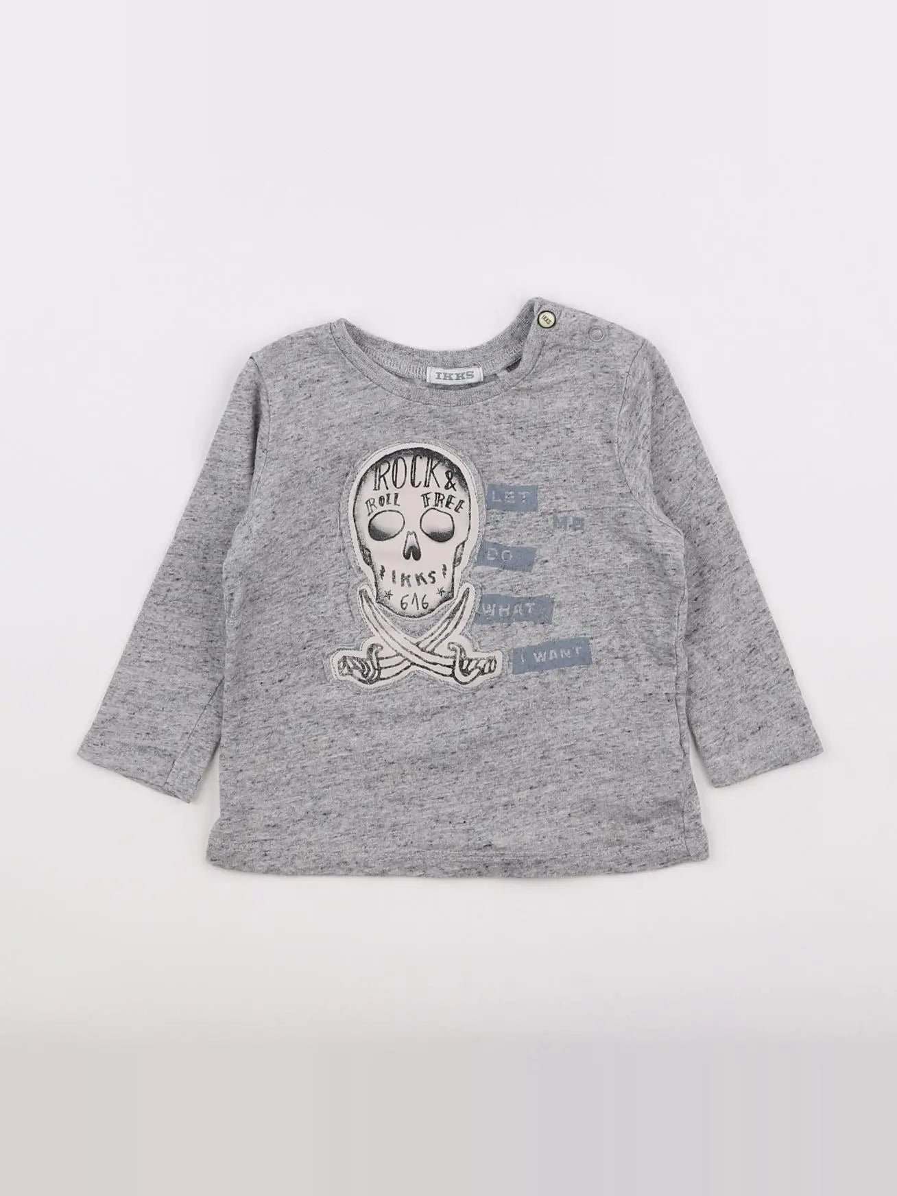 IKKS - tee-shirt gris - 12 mois