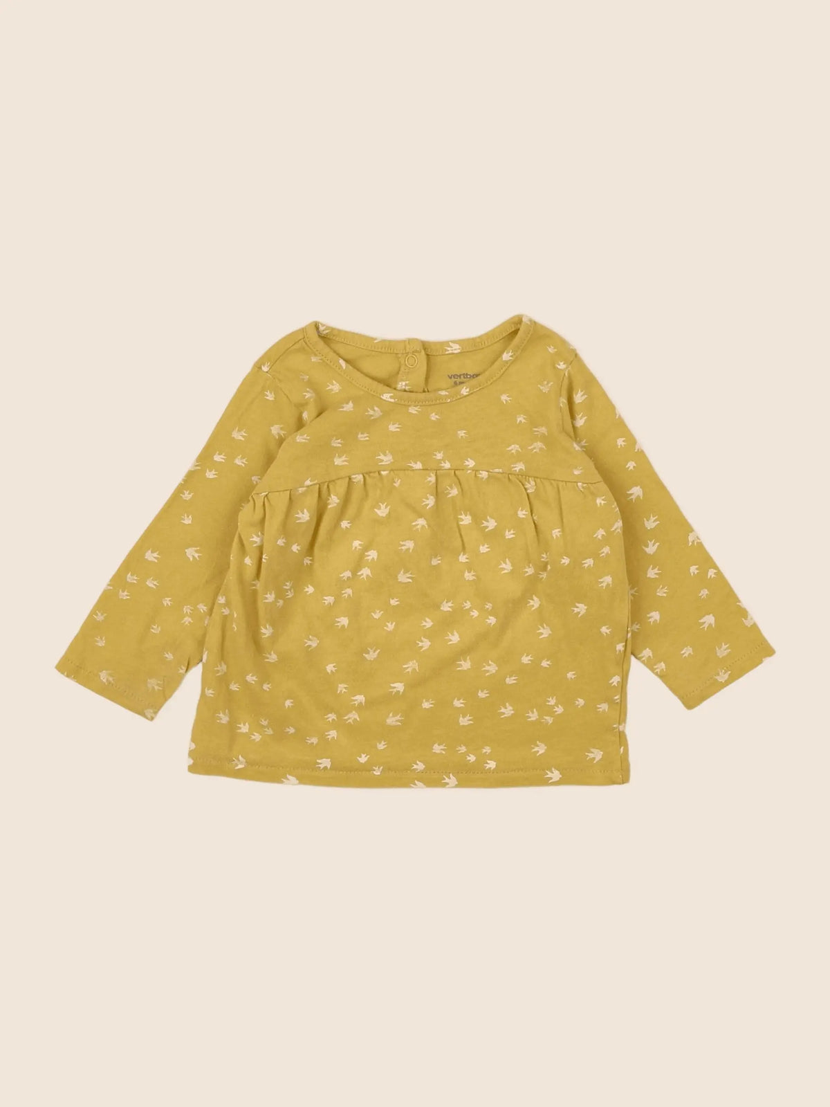 Vertbaudet - tee-shirt jaune - 6 mois