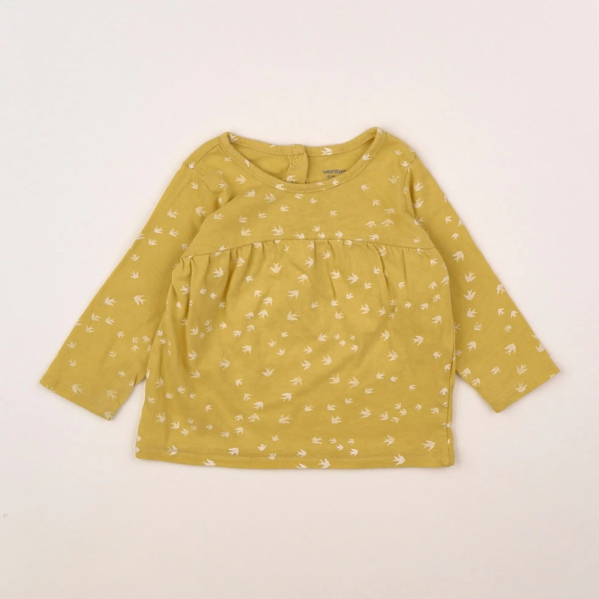 Vertbaudet - tee-shirt jaune - 6 mois