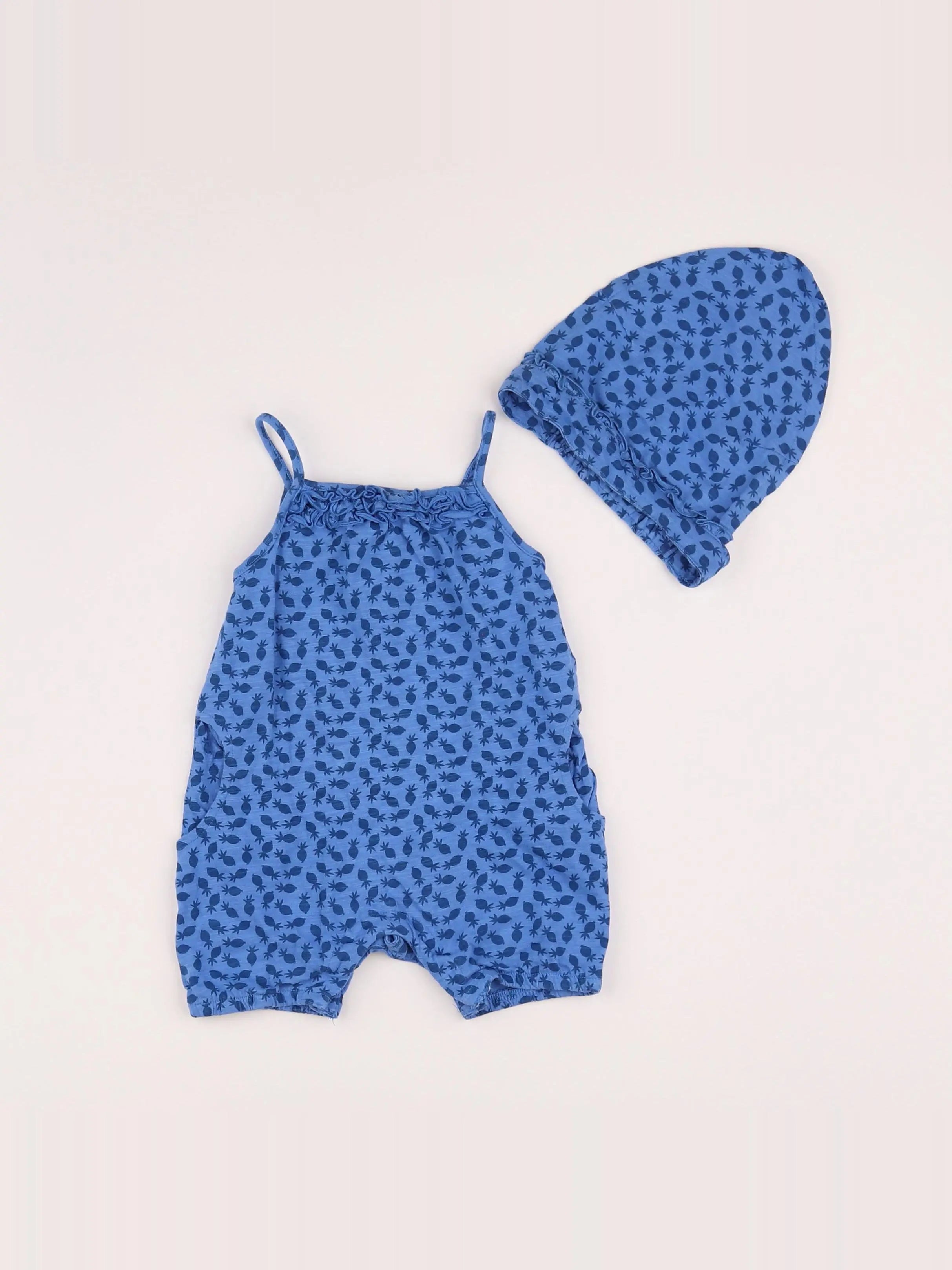 Vertbaudet - ensemble bleu - 9 mois